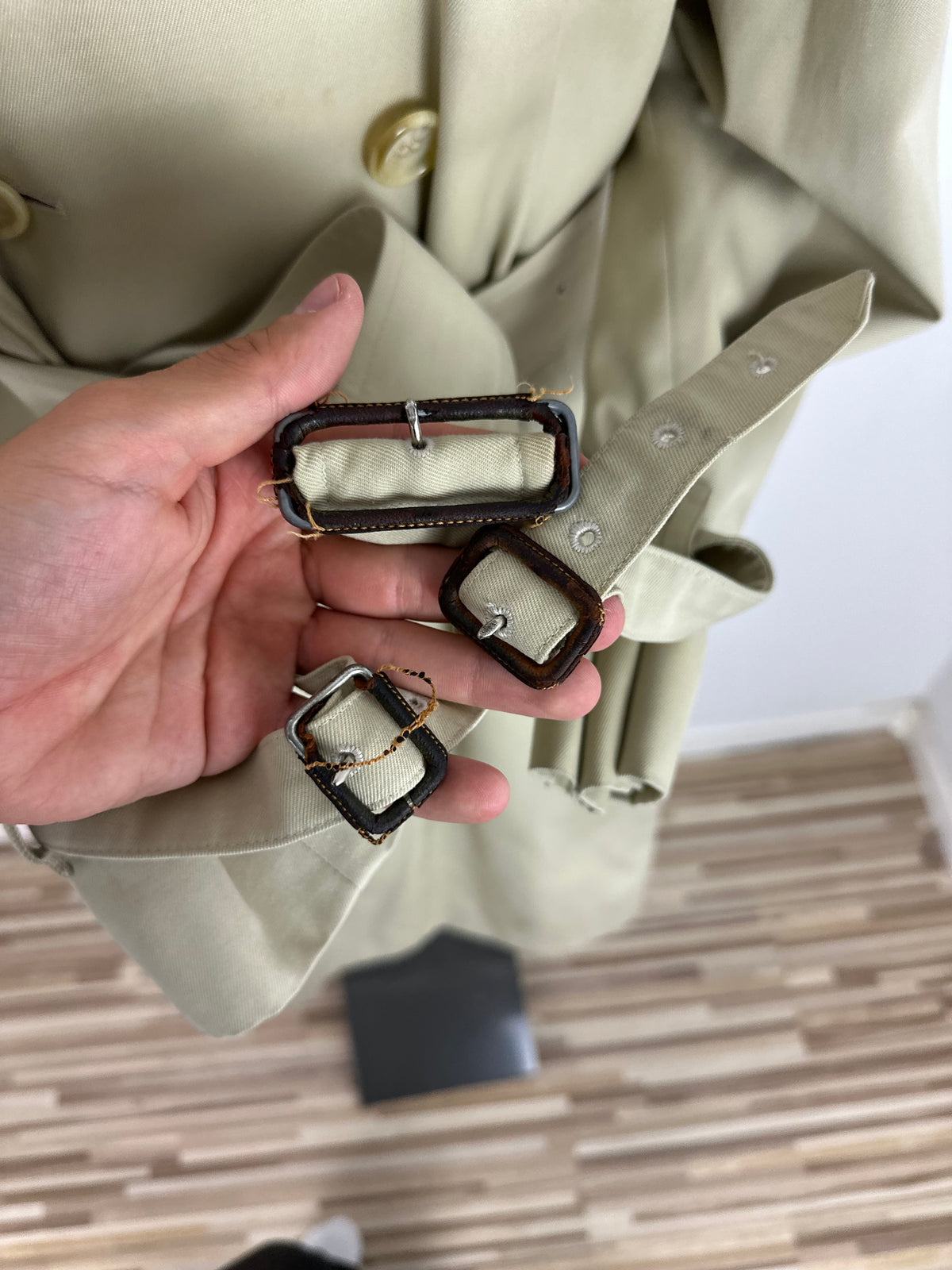 Vintage Burberry Trench Coat Creme Size 50 L