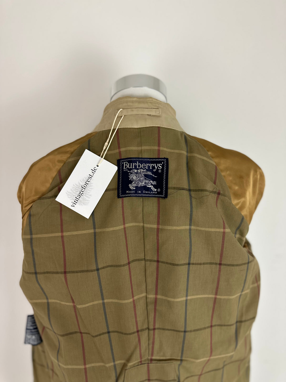 Vintage Burberry Trench Coat Creme Size 10 S