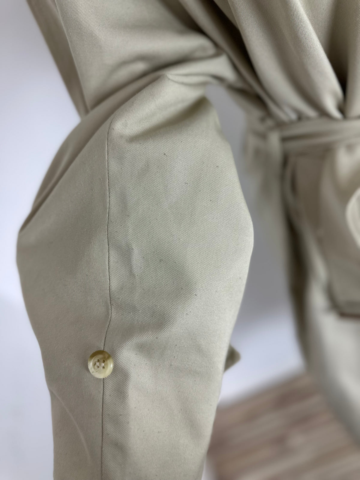 Vintage Burberry Trench Coat Creme Size 14 L