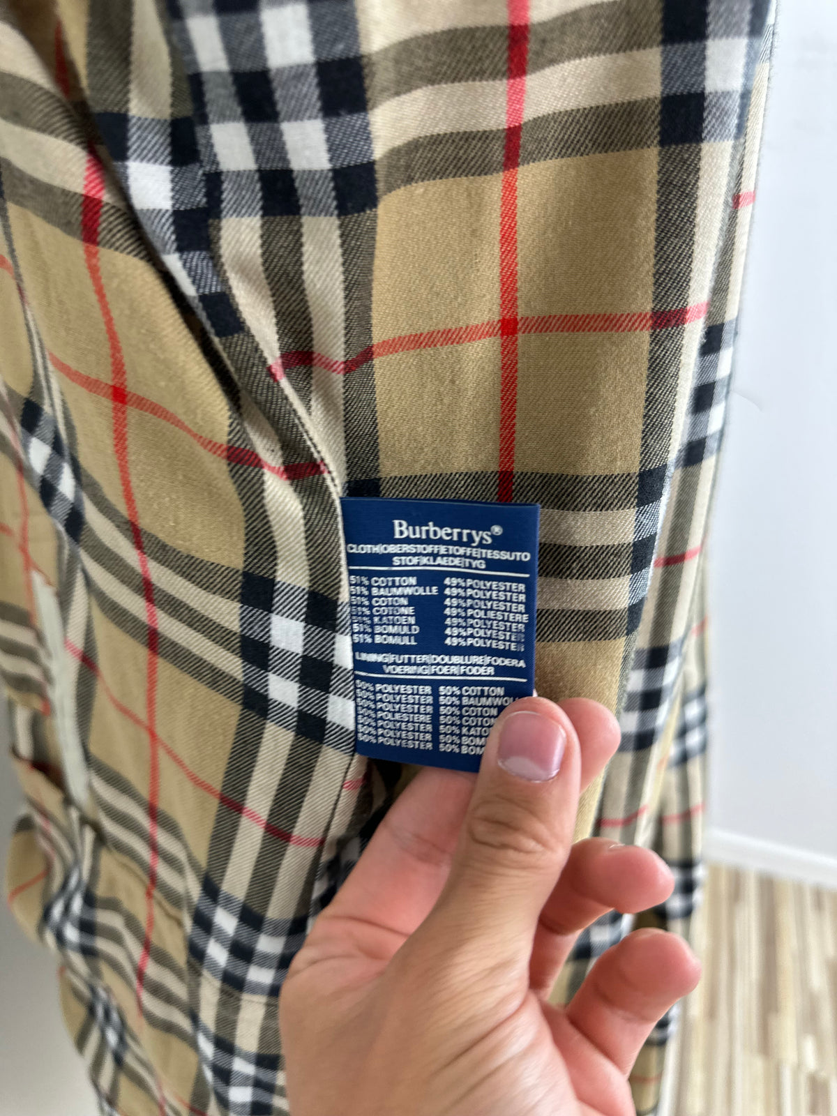 Vintage Burberry Trench Coat Creme Size 58 XXL