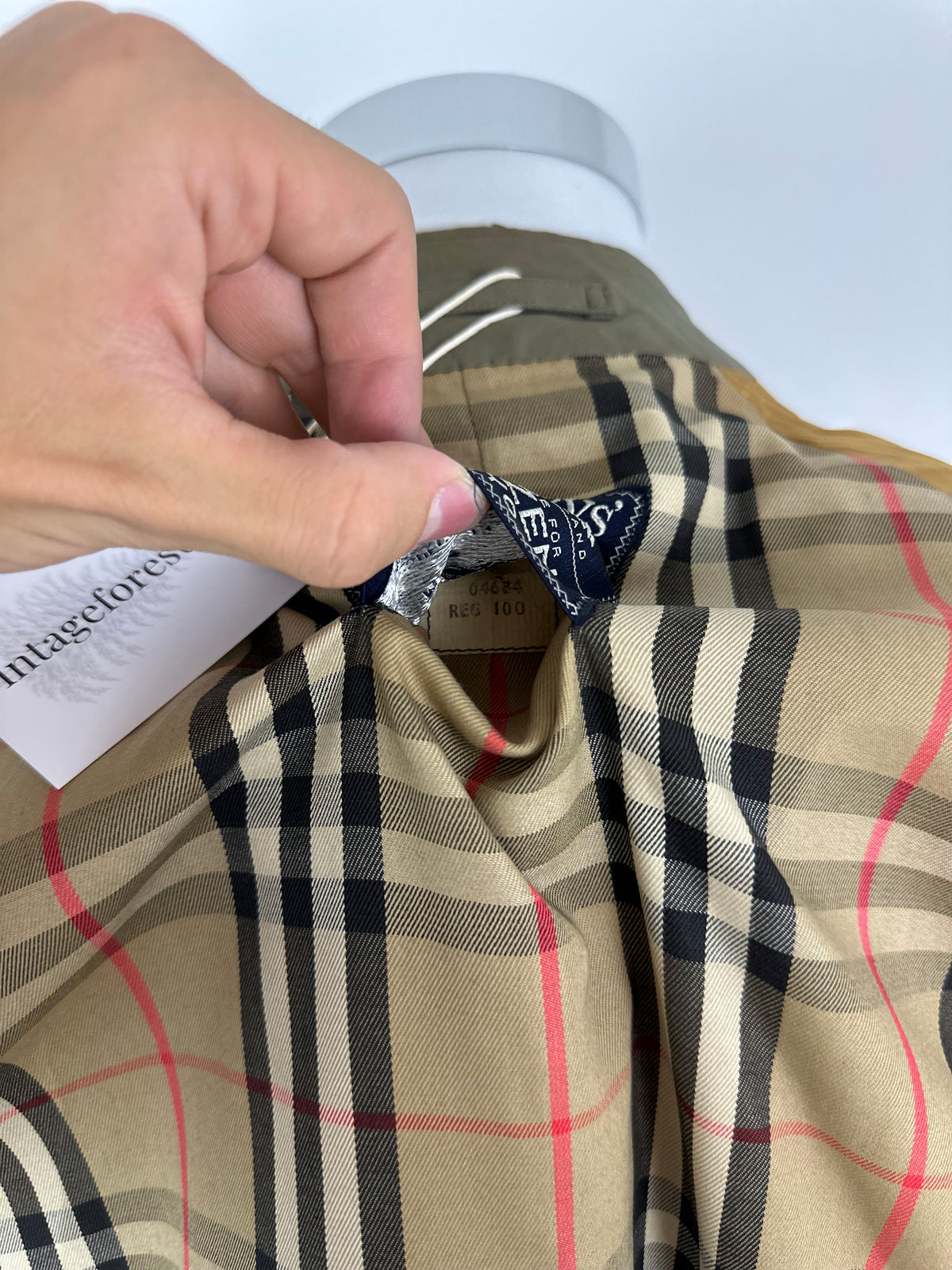 Vintage Burberry Car Coat Khaki 48 M