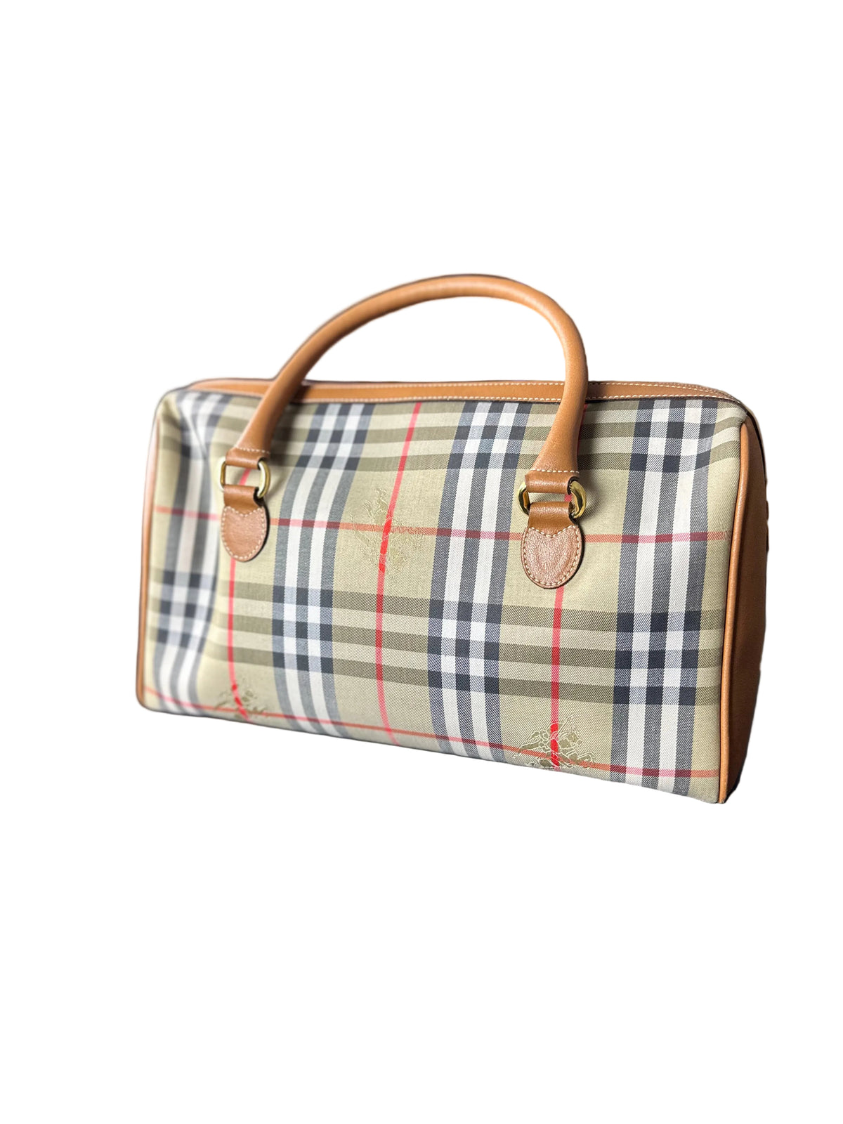 Vintage Burberry Nova Check Boston Bag