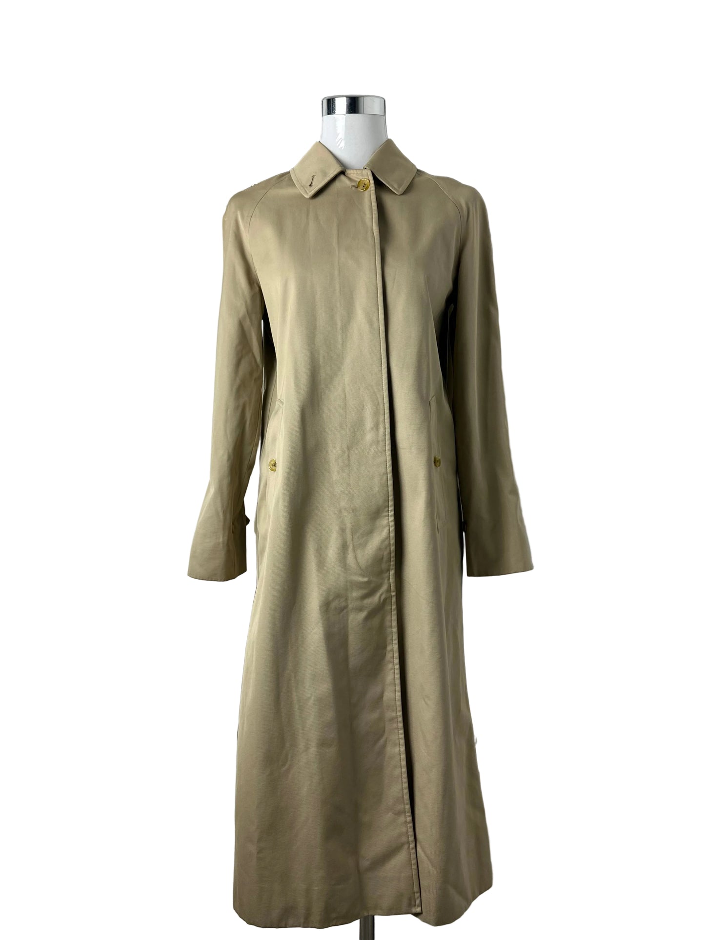 Vintage Burberry Car Coat Beige Size 6 XXS