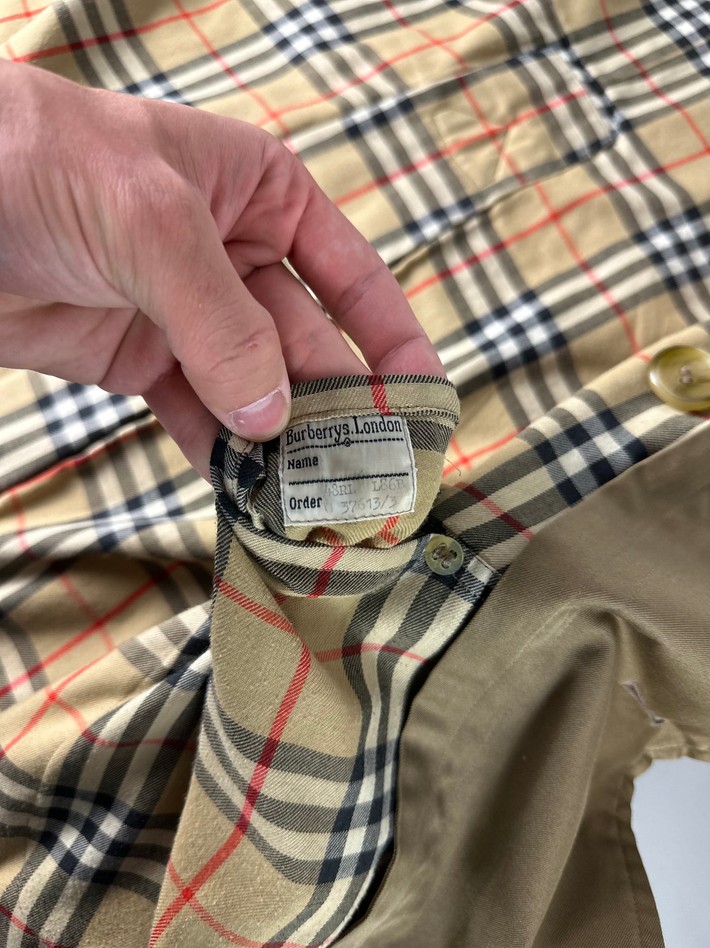 Vintage Burberry Trench Coat Size 48 M With Lining