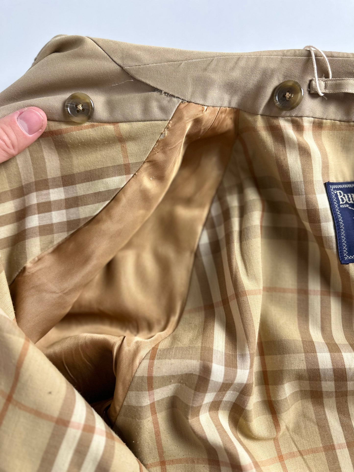 Vintage Burberry Car Coat Beige Size 14 L