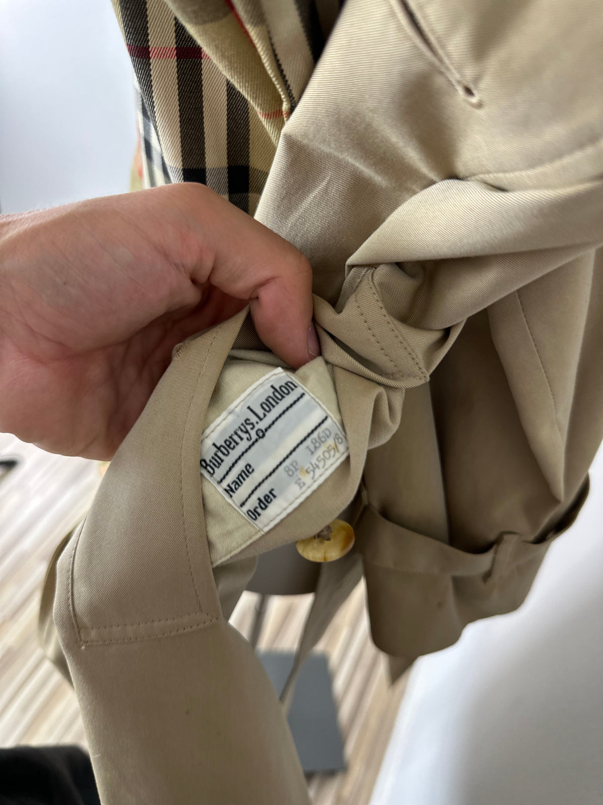 Vintage Burberry Trench Coat Beige Size 12 M