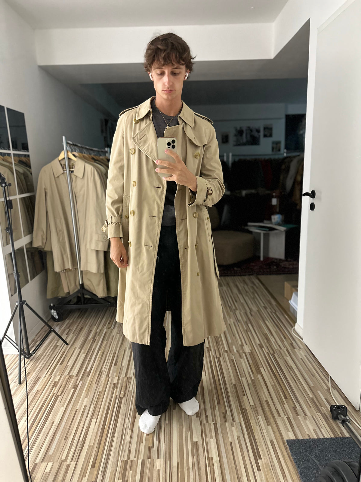 Vintage Burberry Trench Coat Beige Size 48 M