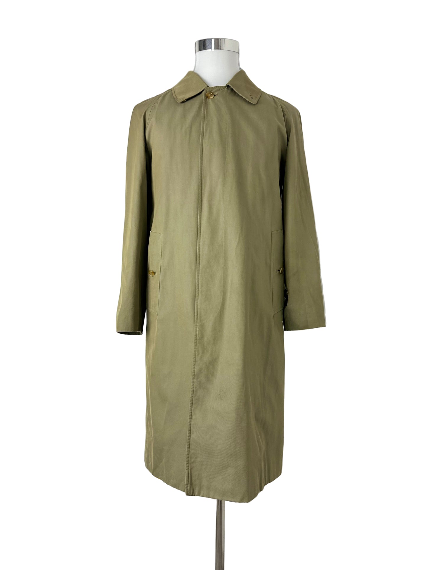 Vintage Burberry Car Coat Oliv Size 46 S With Lining