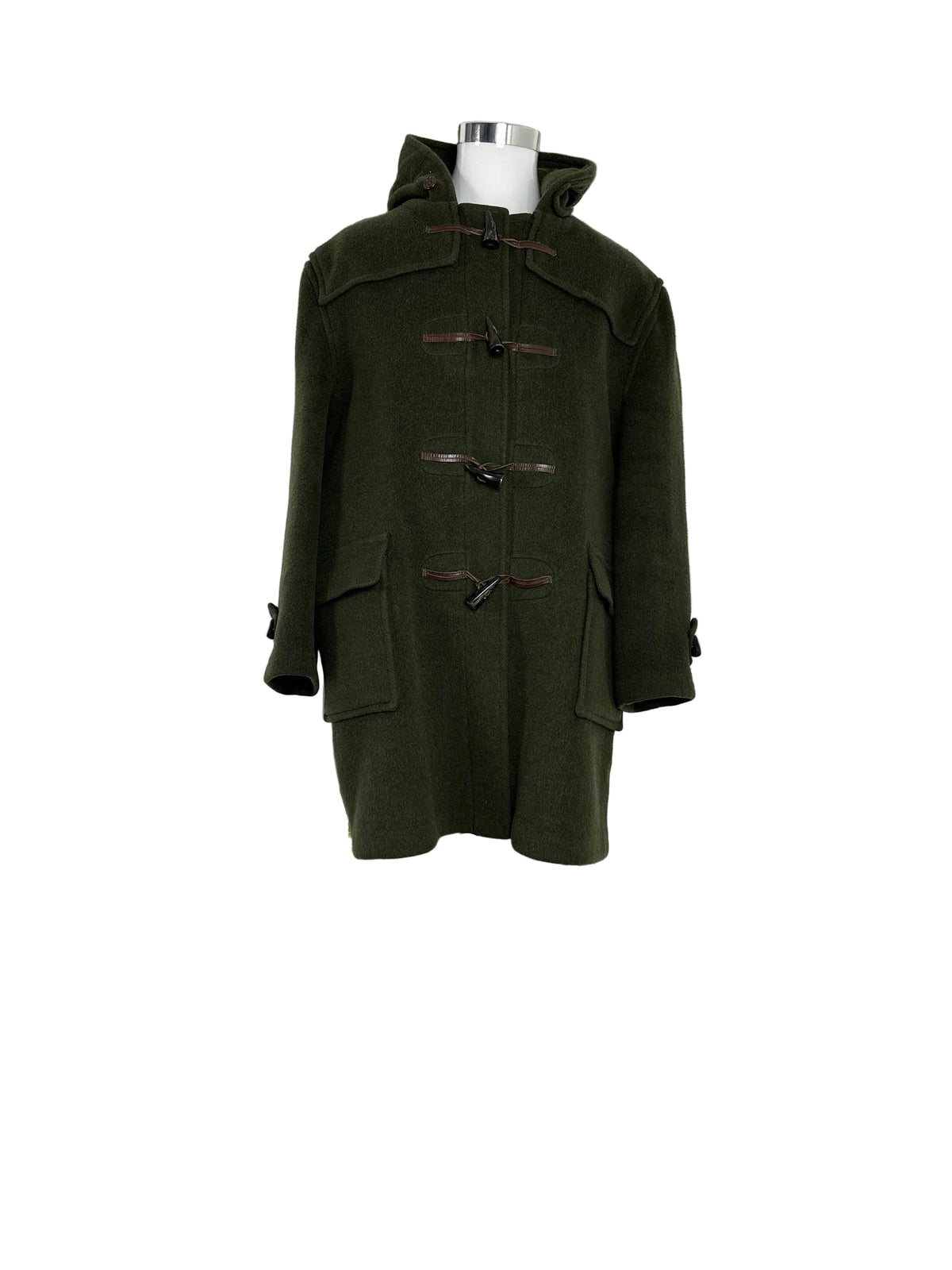 Vintage Burberry Duffle Coat Khaki Size 54 XL