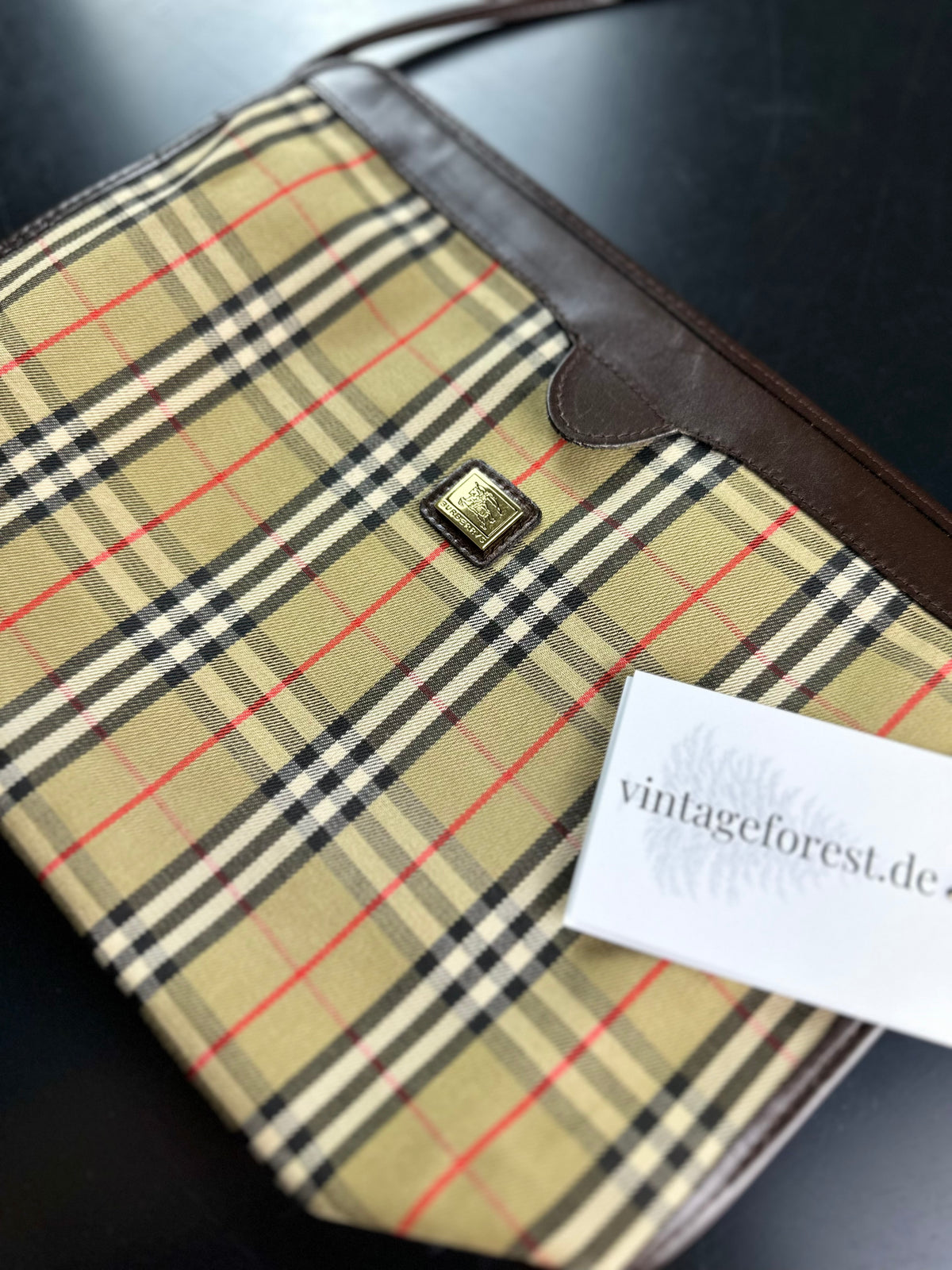 Vintage Burberry Haymarket Nova Check Shoulder Bag Clutch
