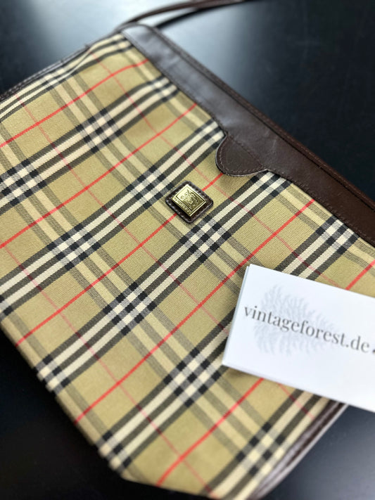Vintage Burberry Haymarket Nova Check Shoulder Bag Clutch