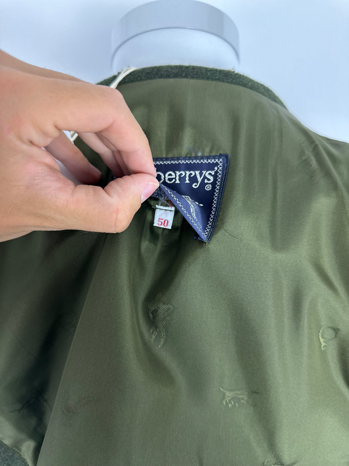 Vintage Burberry Loden Coat Khaki Size 50 L