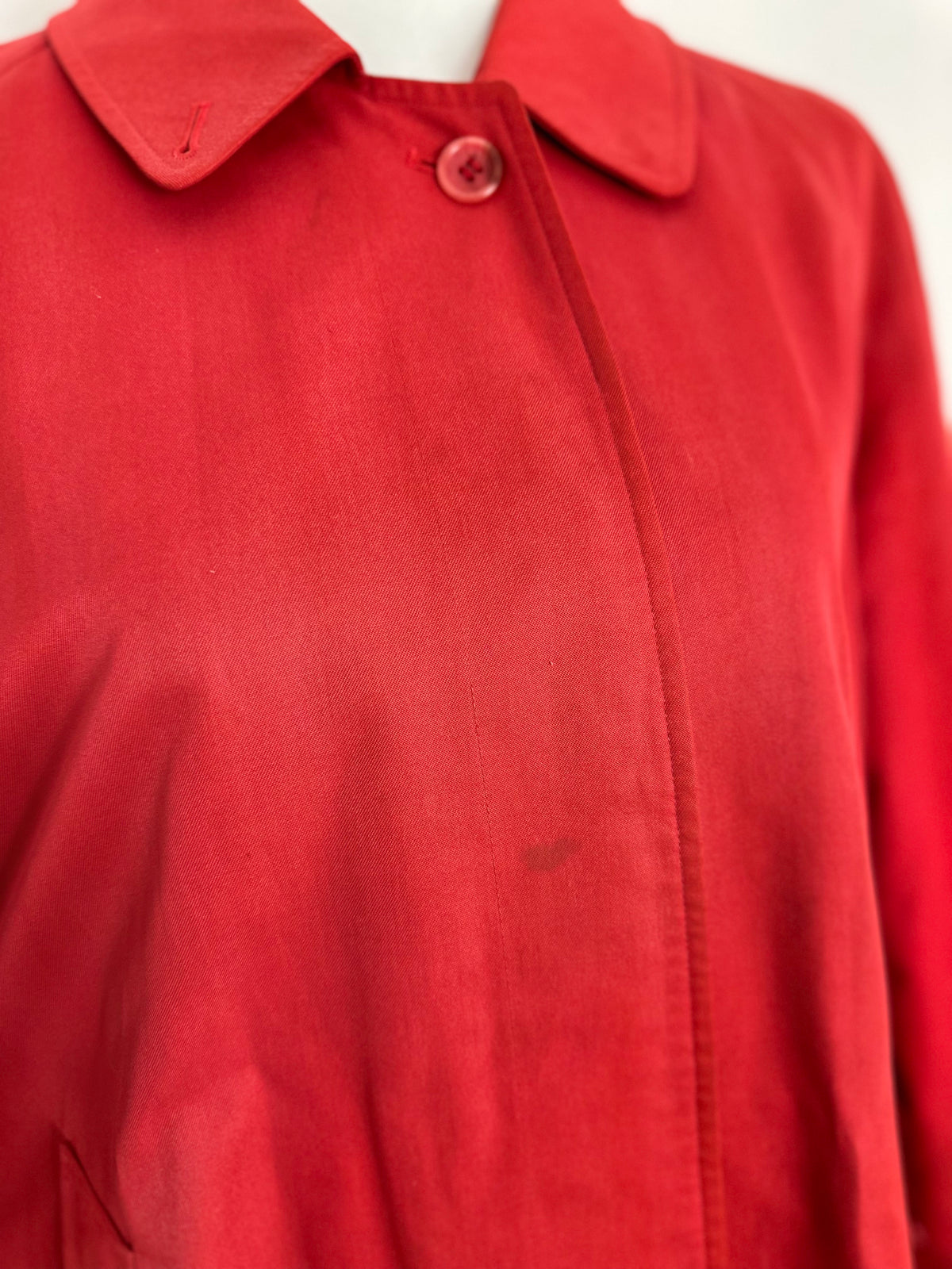 Vintage Burberry Trench Coat Red Size 14 L
