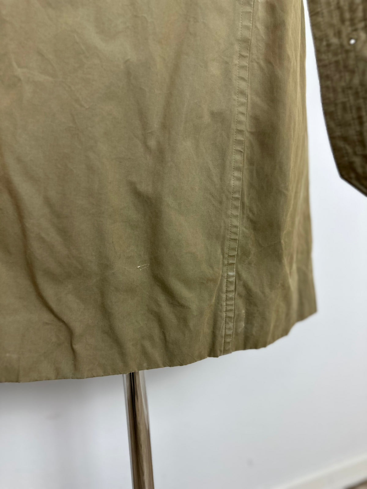 Vintage Burberry Trench Coat Oliv Size 52 L With Lining