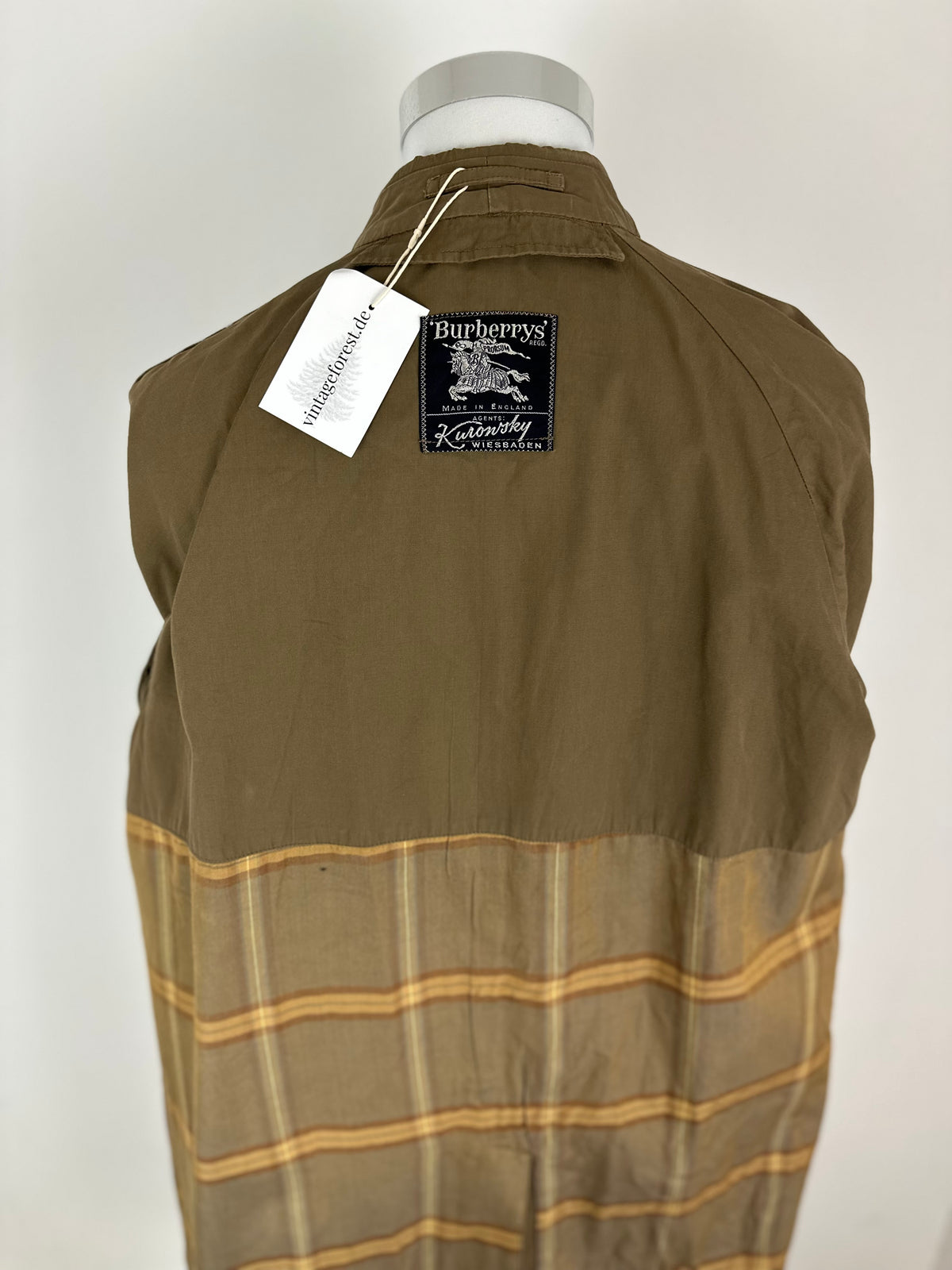 Vintage Burberry Car Coat Brown Size 52 L