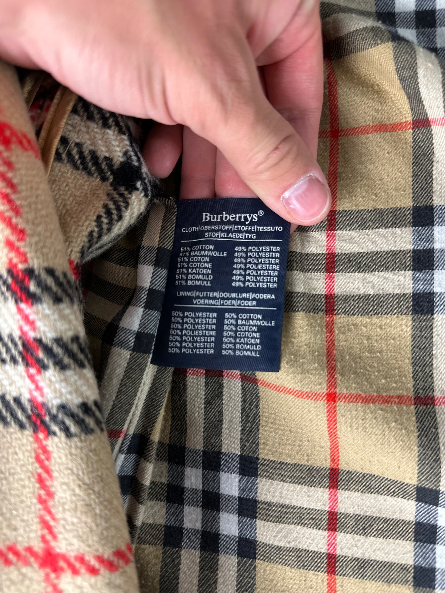 Vintage Burberry Car Coat Size 50 L With Lining