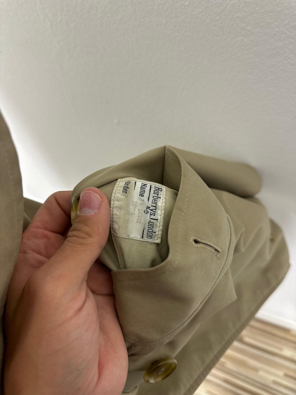 Vintage Burberry Trench Coat Beige Size 12 M