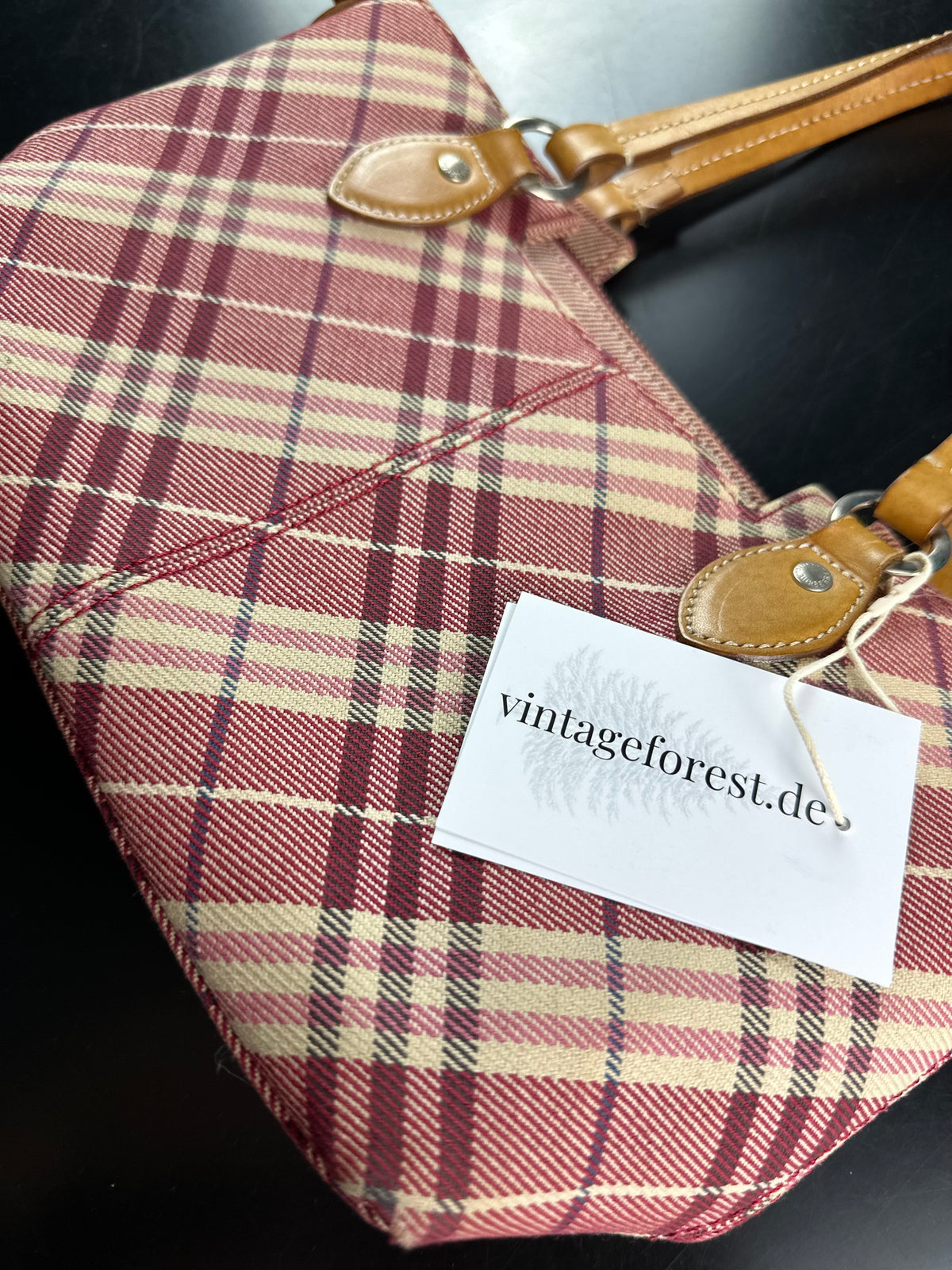 Vintage Burberry Plaid Nova Check Tote Bag