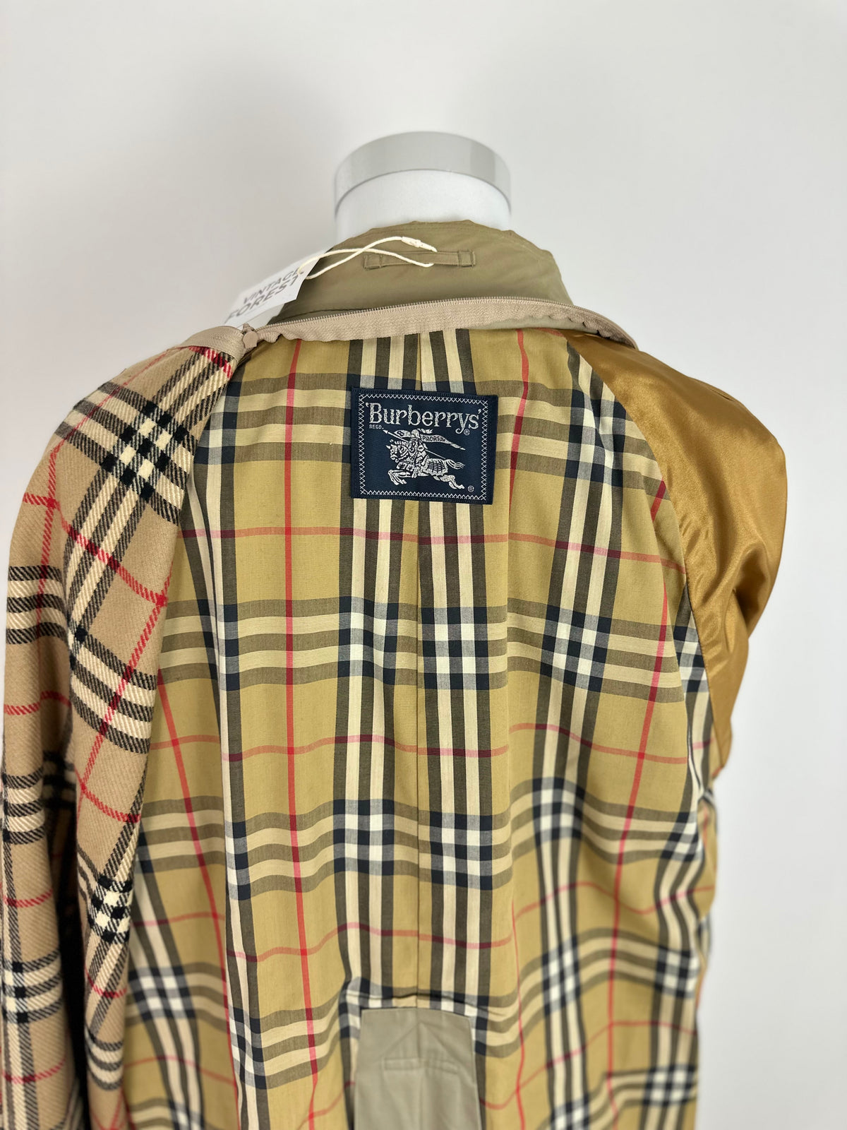 Vintage Burberry Trench Coat Oliv Size 50 L With Lining