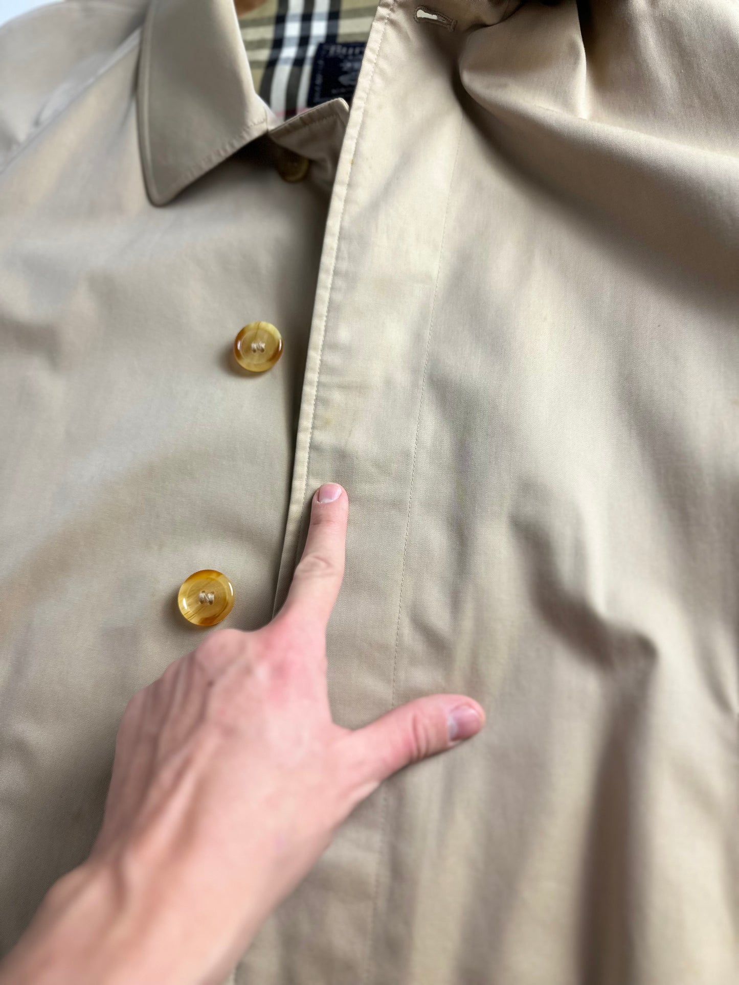 Vintage Burberry Car Coat Beige Size 46 S