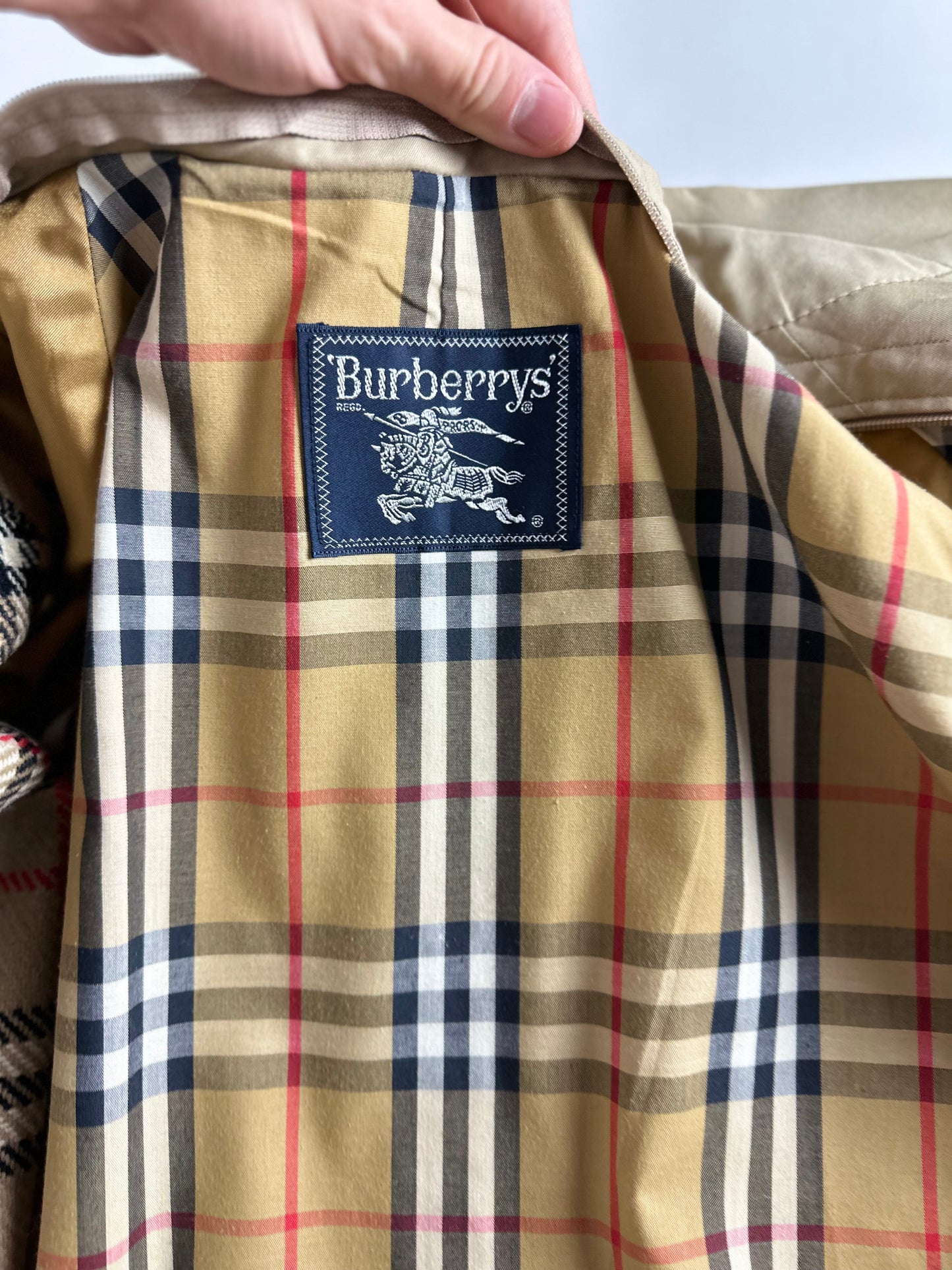 Vintage Burberry Car Coat Beige Size 52 L With Lining