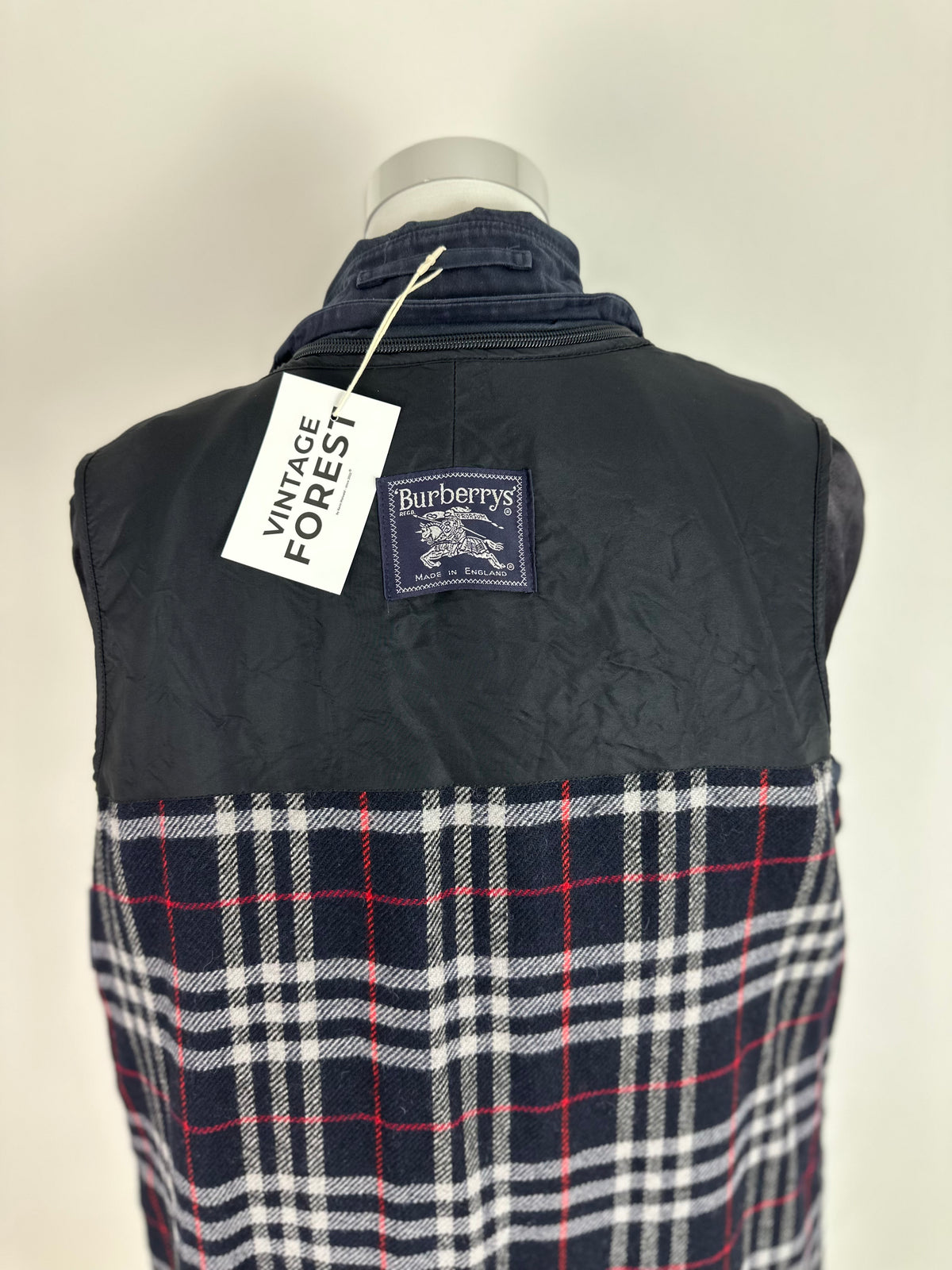 Vintage Burberry Trench Coat Navy Size 10 S With Lining