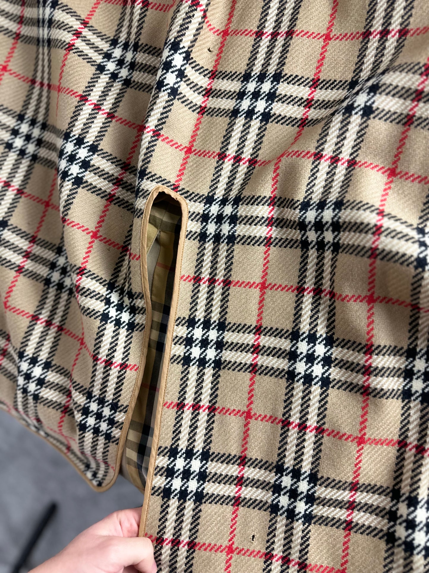 Vintage Burberry Car Coat Beige Size 52 L With Lining