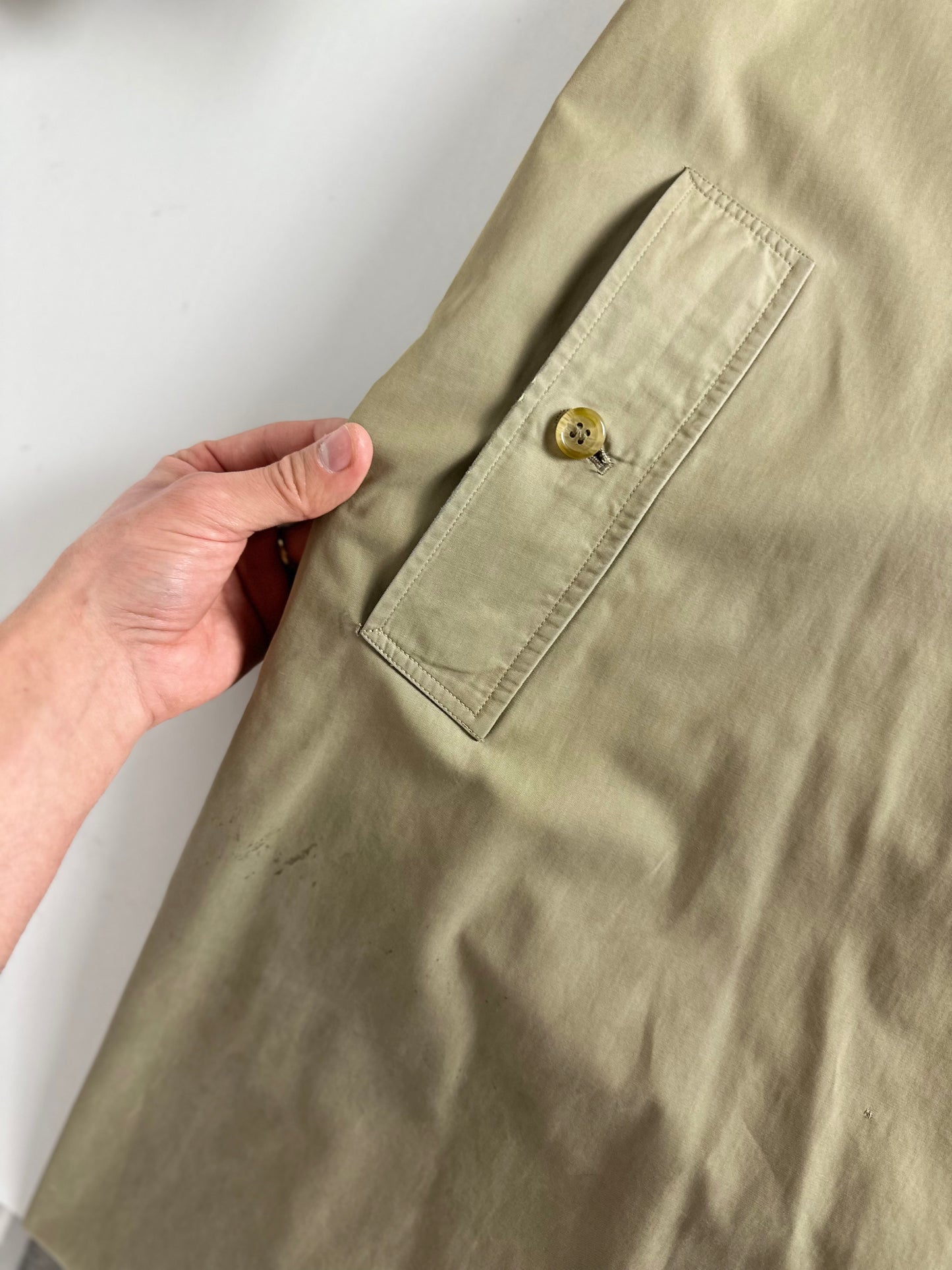 Vintage Burberry Car Coat Beige Size 58 XXL