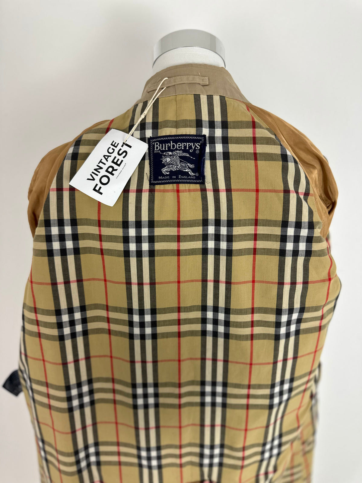 Vintage Burberry Car Coat Beige Size 10 S