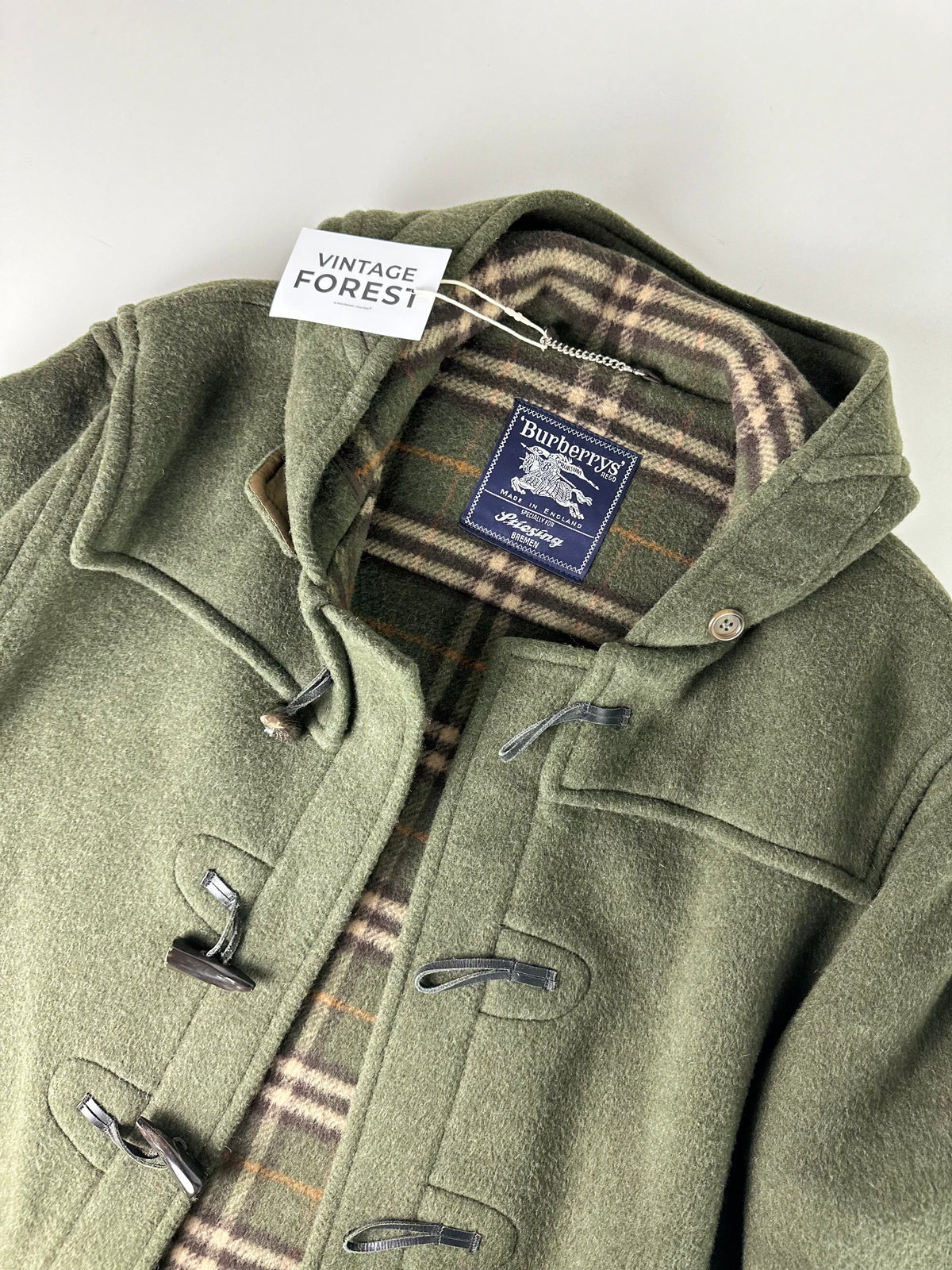 Vintage Burberry Duffle Coat Khaki Size 58 XXL
