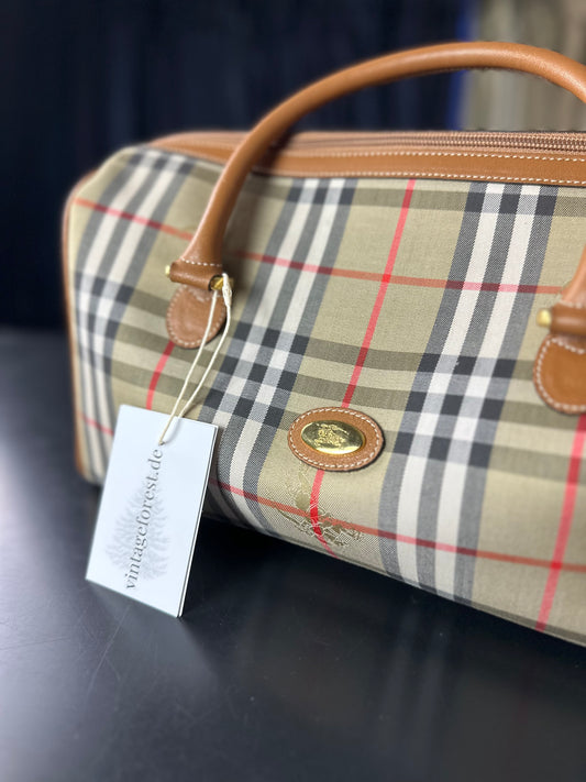 Vintage Burberry Nova Check Boston Bag