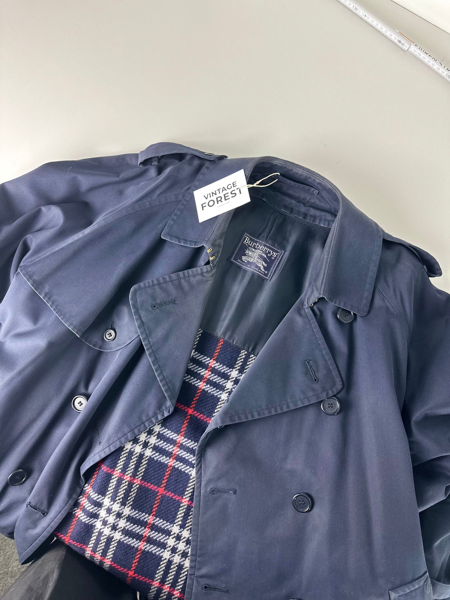 Vintage Burberry Trench Coat Size 52 L With Lining