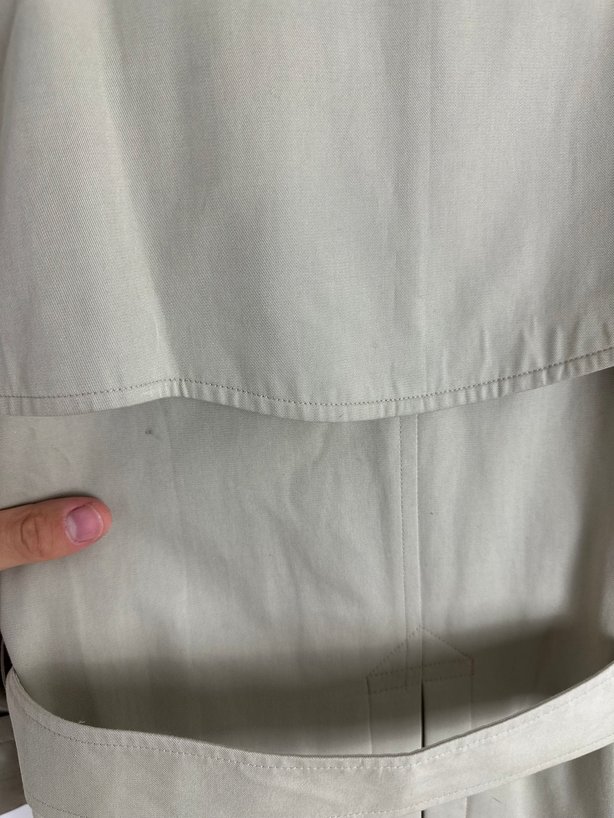 Vintage Burberry Trench Coat Creme Size 14 L