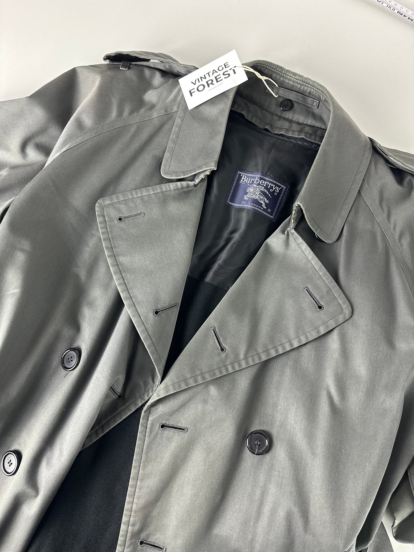 Vintage Burberry Trench Coat Size 14 L With Lining