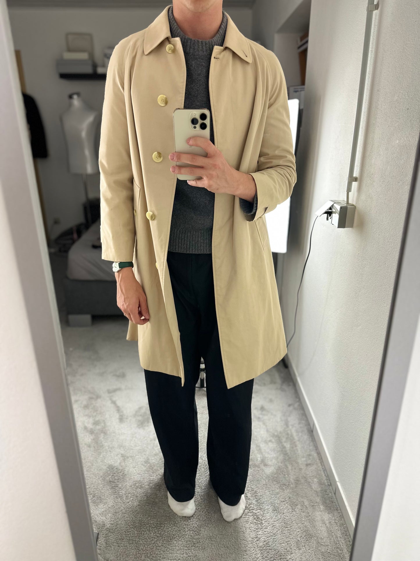 Vintage Burberry Car Coat Size 10 S
