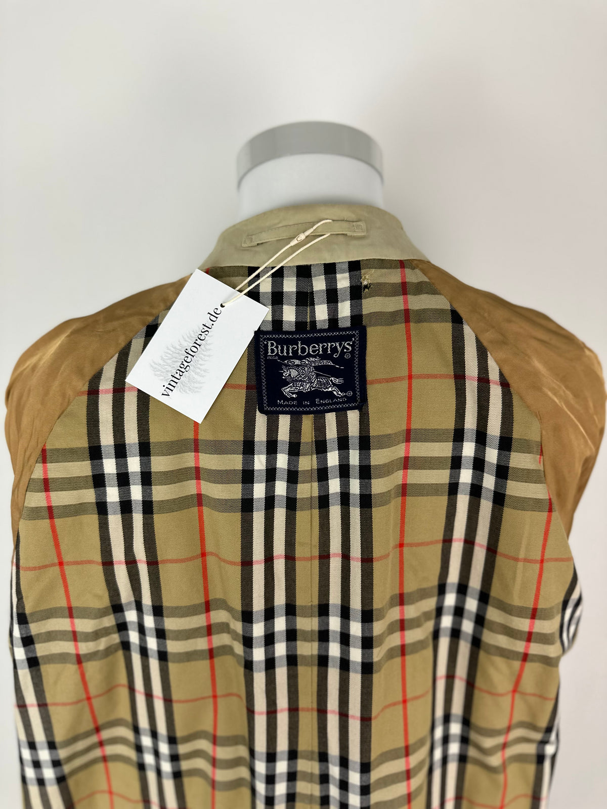 Vintage Burberry Trench Coat Creme Size 56 XL
