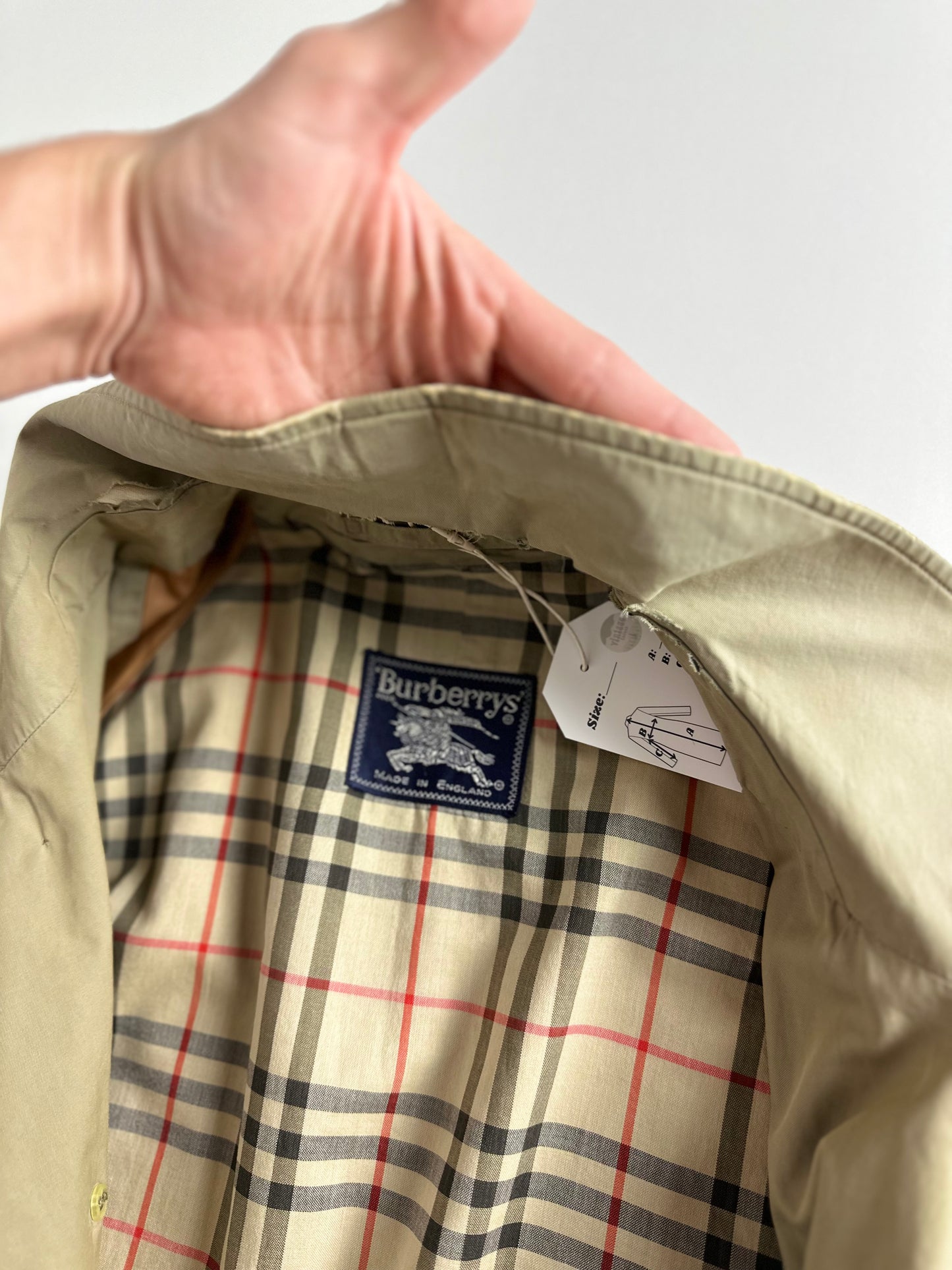 Vintage Burberry Car Coat Beige Size 58 XXL