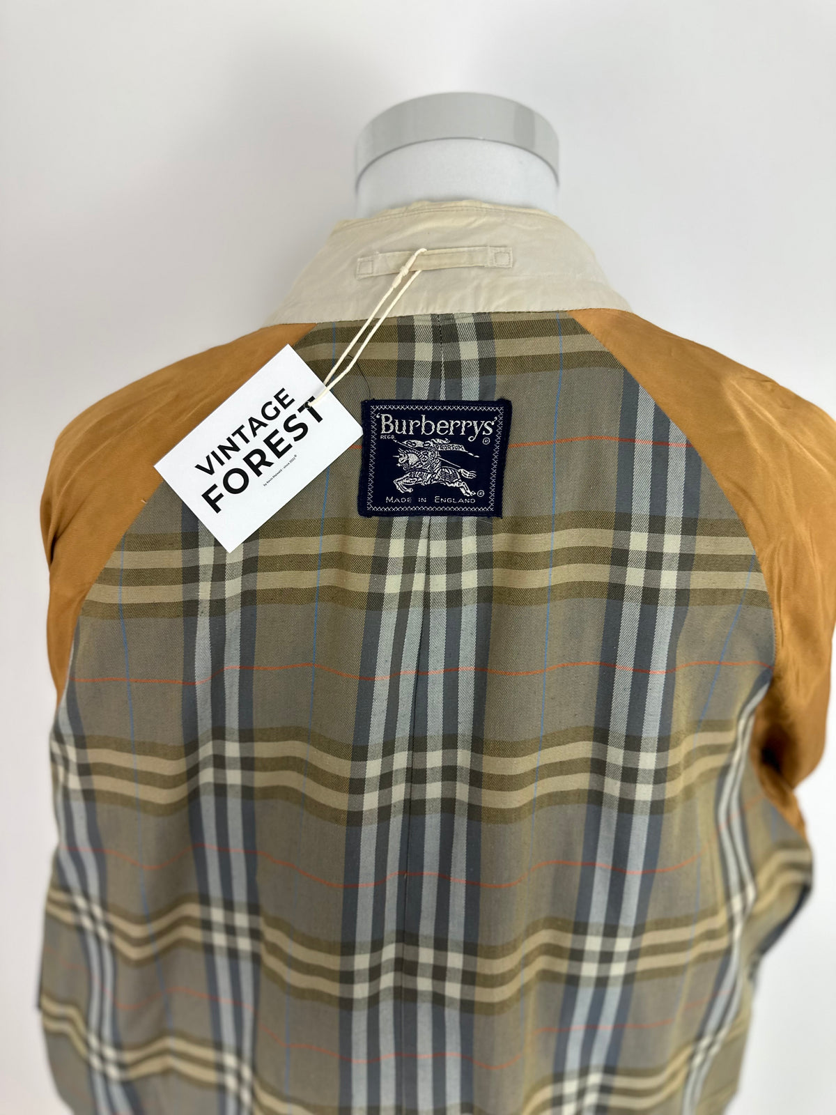 Vintage Burberry Trench Coat White Size 58 XXL