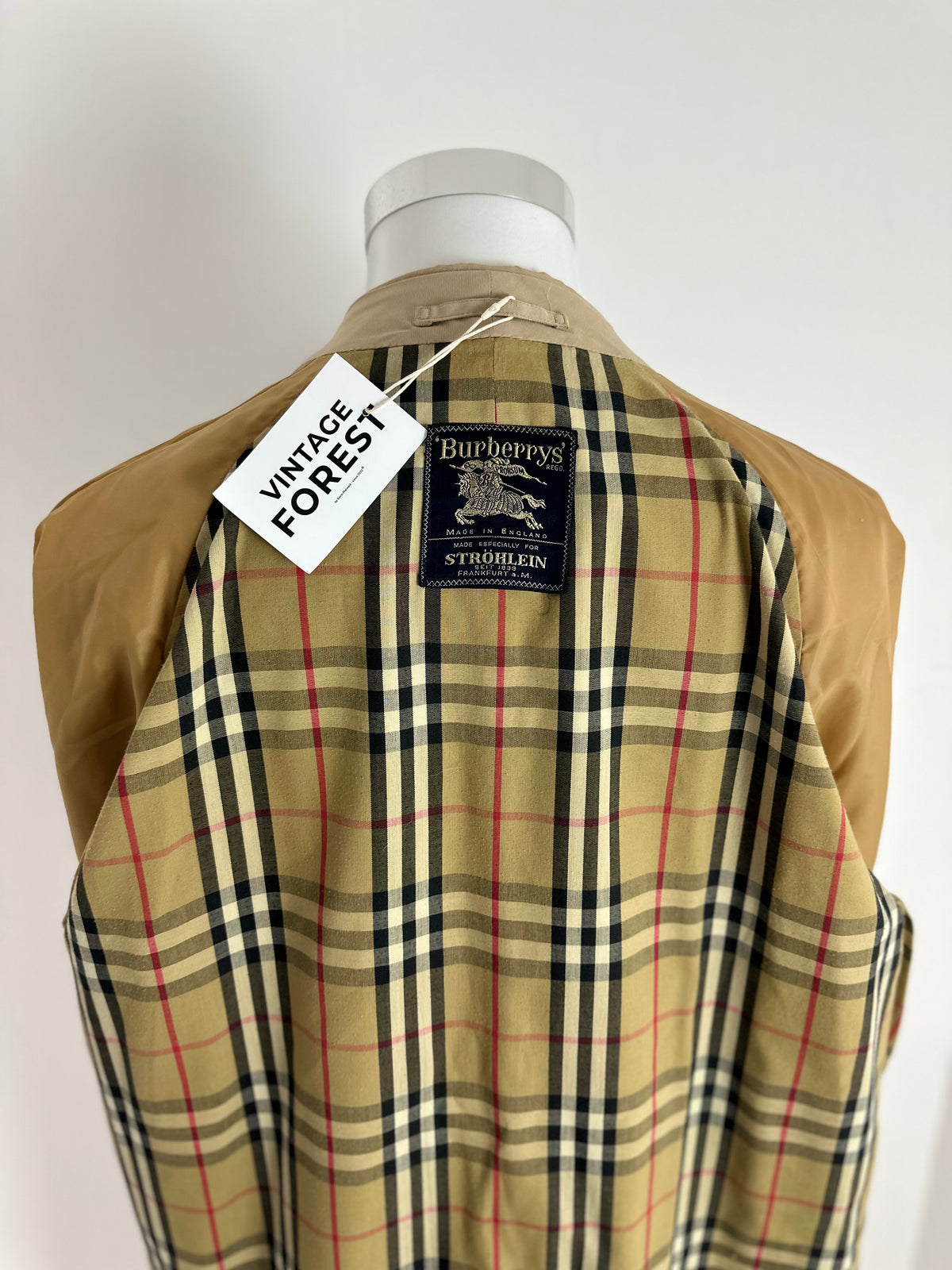 Vintage Burberry Car Coat Beige Size 52 L