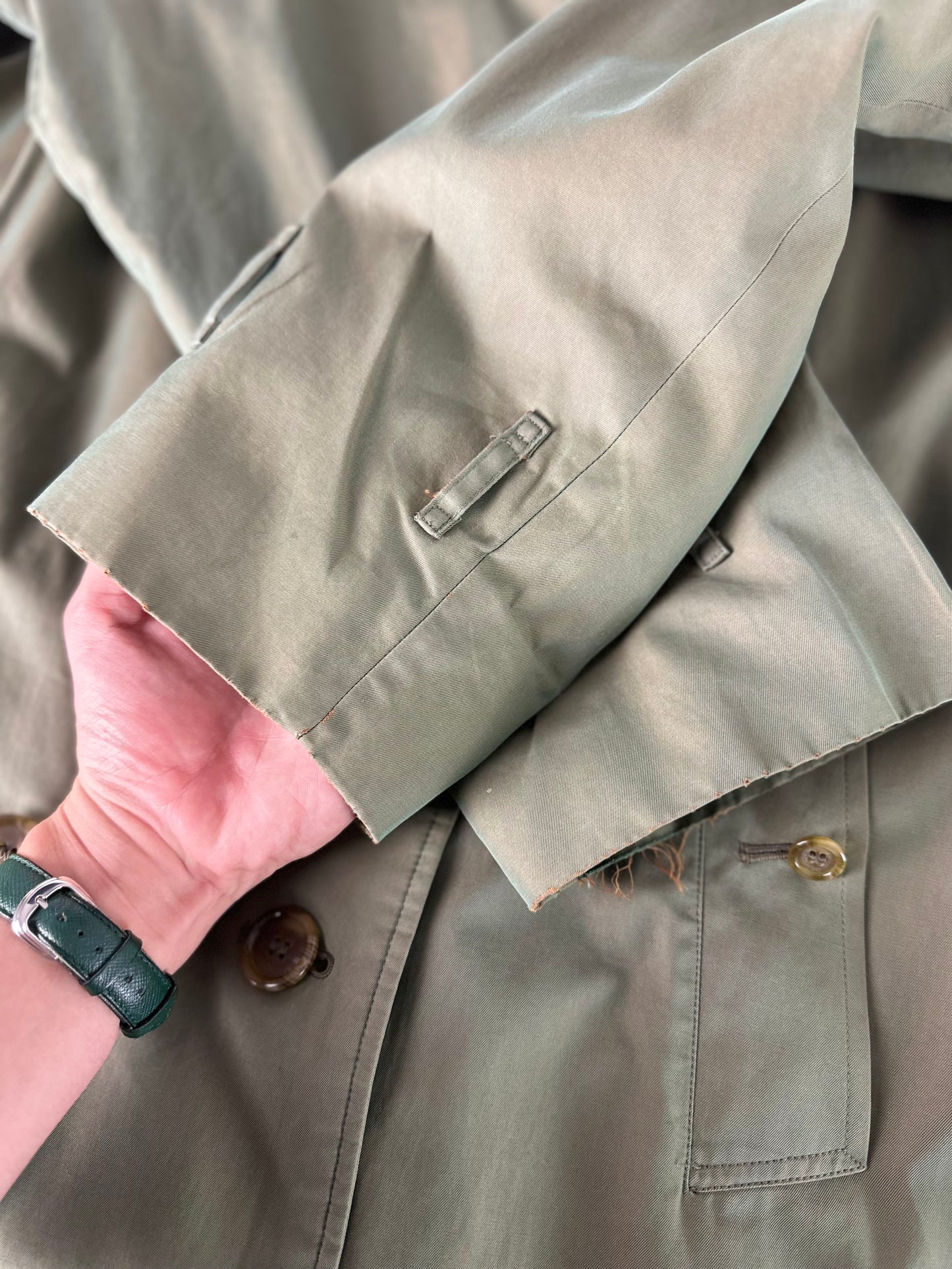 Vintage Burberry Trench Coat Size 12 M With Lining