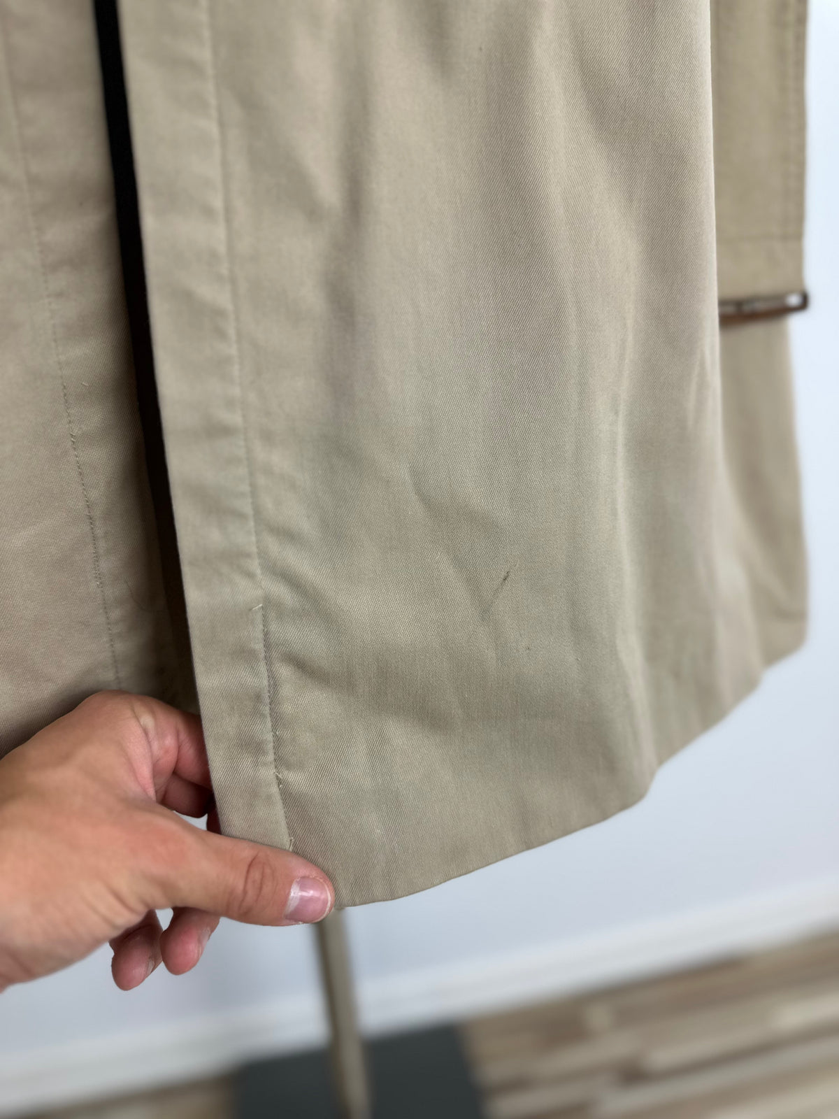 Vintage Burberry Trench Coat Beige Size 12 M