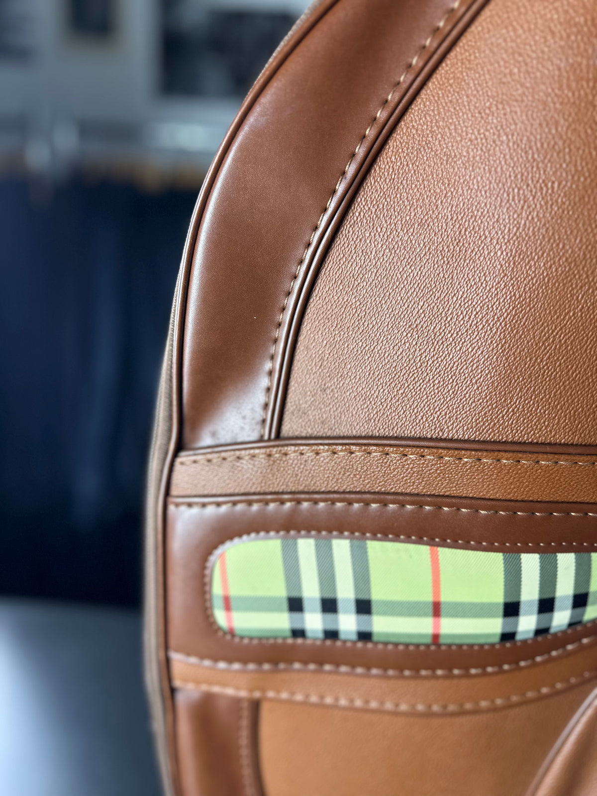 Vintage Burberry Nova Check Golf Caddy Bag