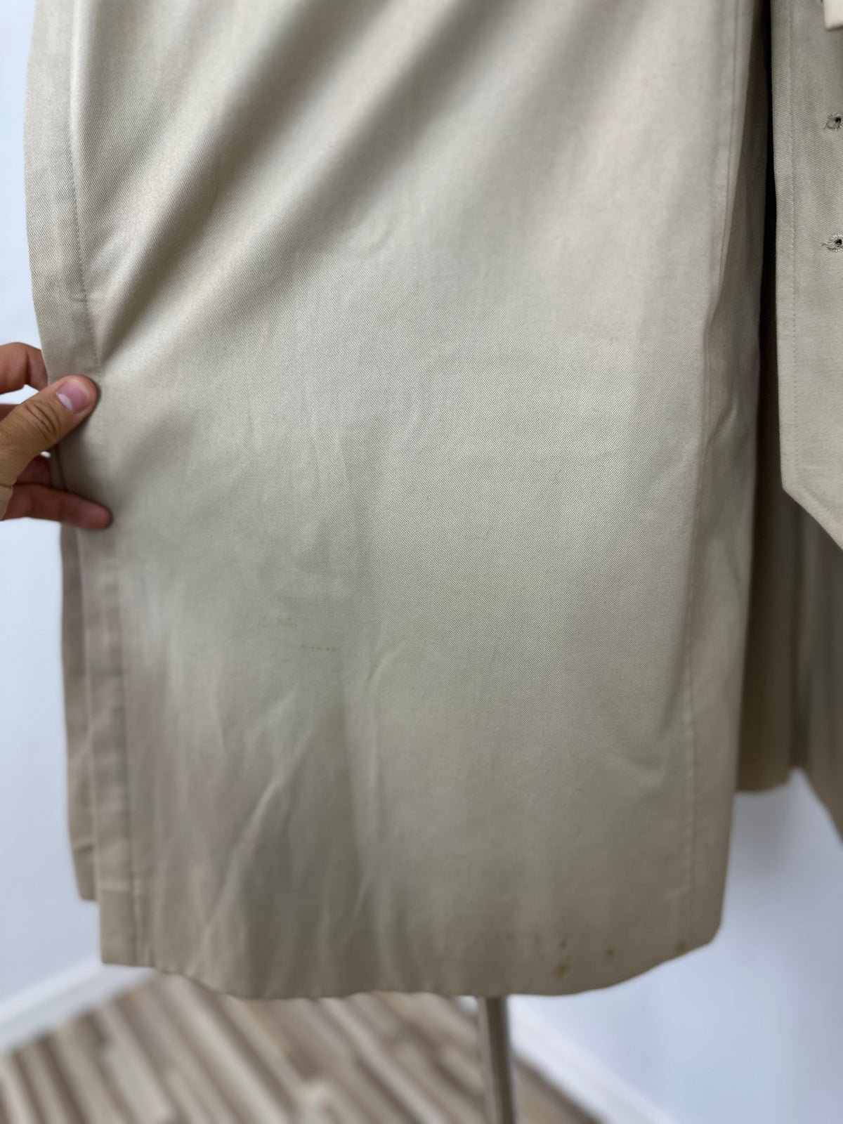 Vintage Burberry Trench Coat Creme Size 10 S