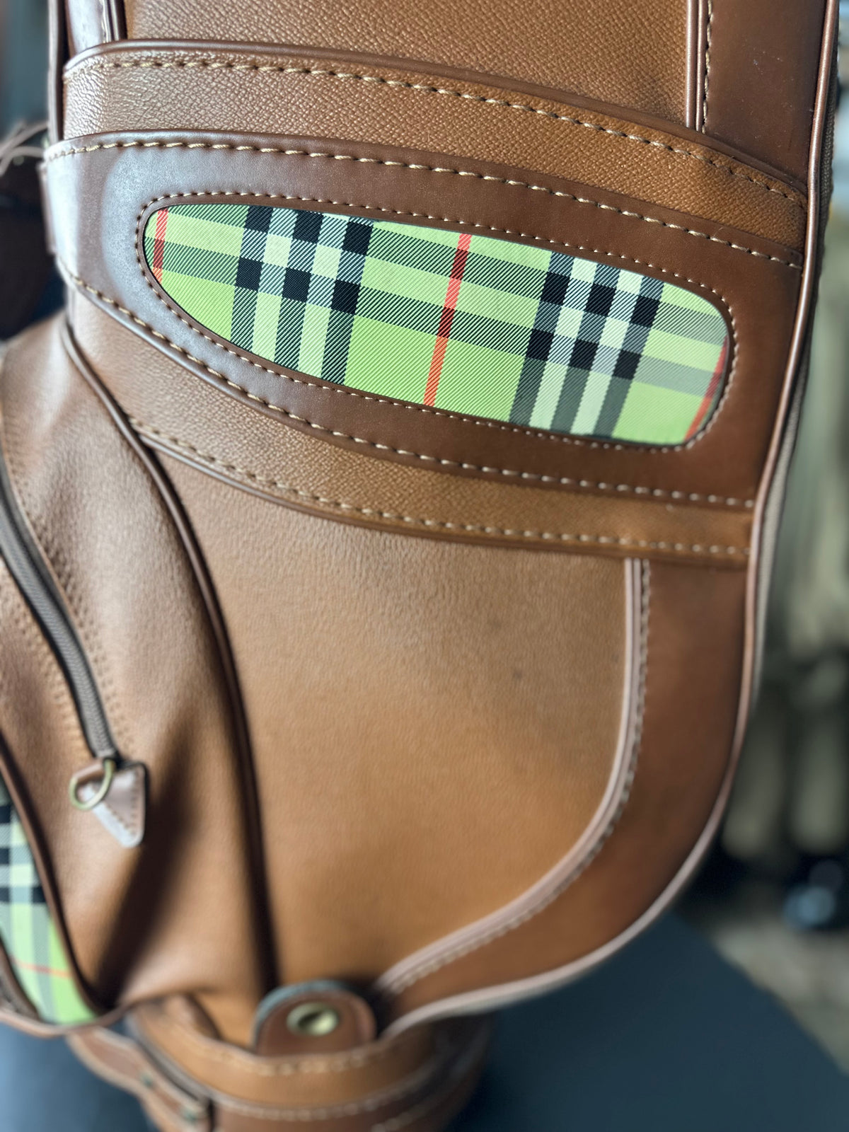 Vintage Burberry Nova Check Golf Caddy Bag