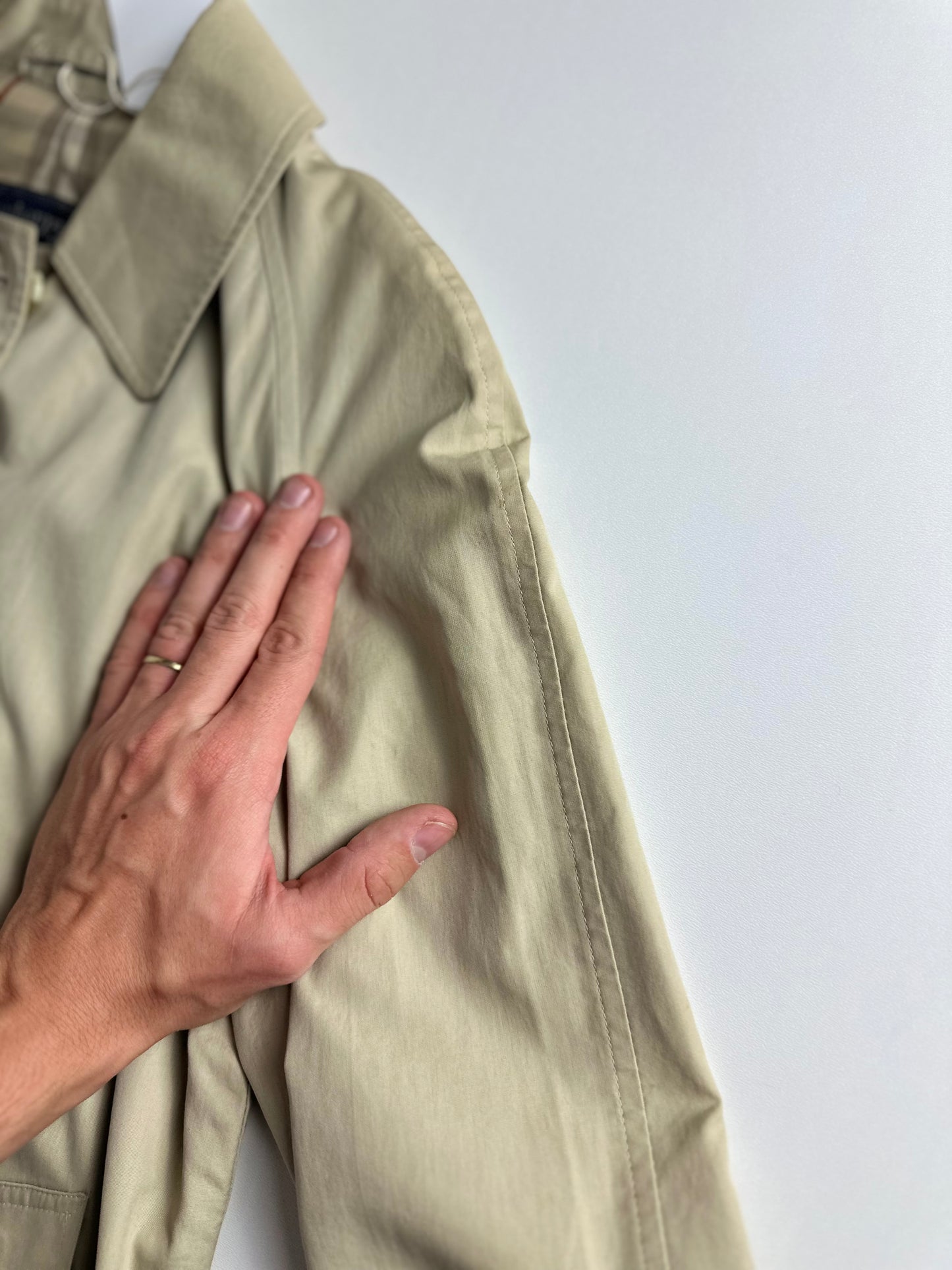 Vintage Burberry Car Coat Creme Size 10 S