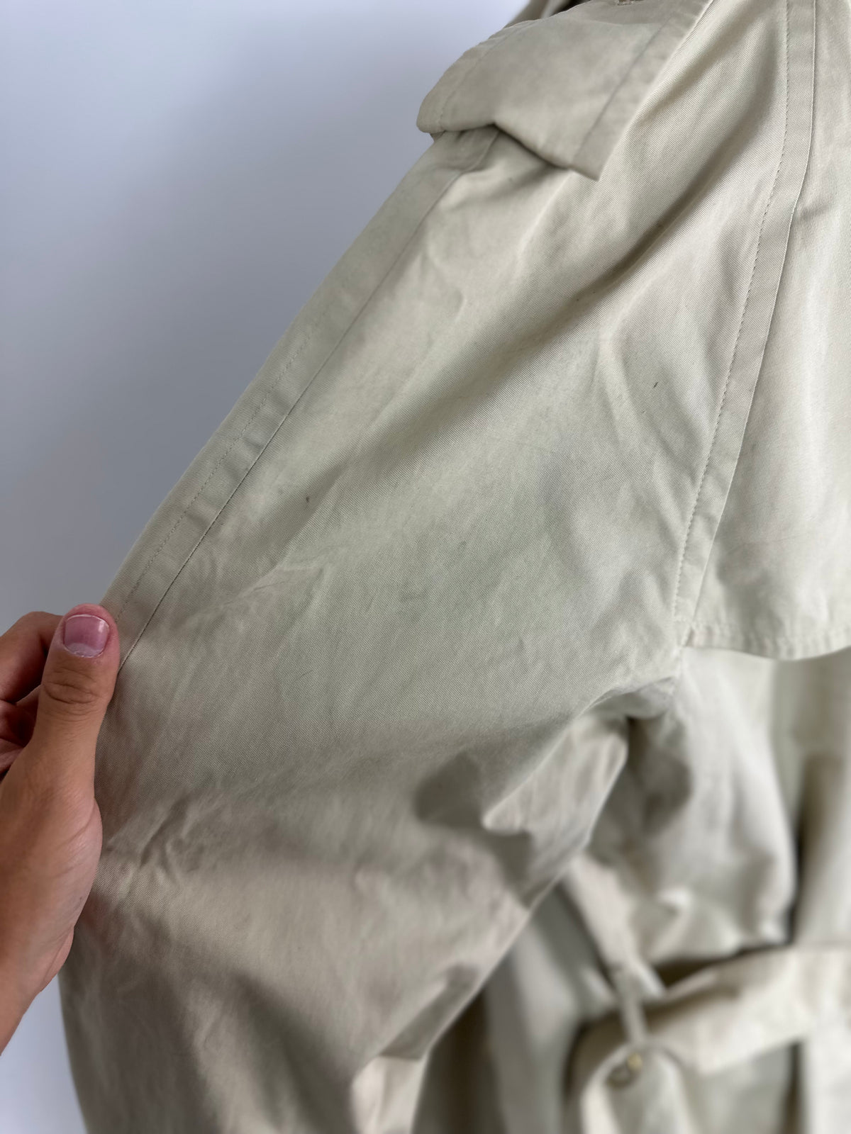 Vintage Burberry Trench Coat Creme Size 56 XL