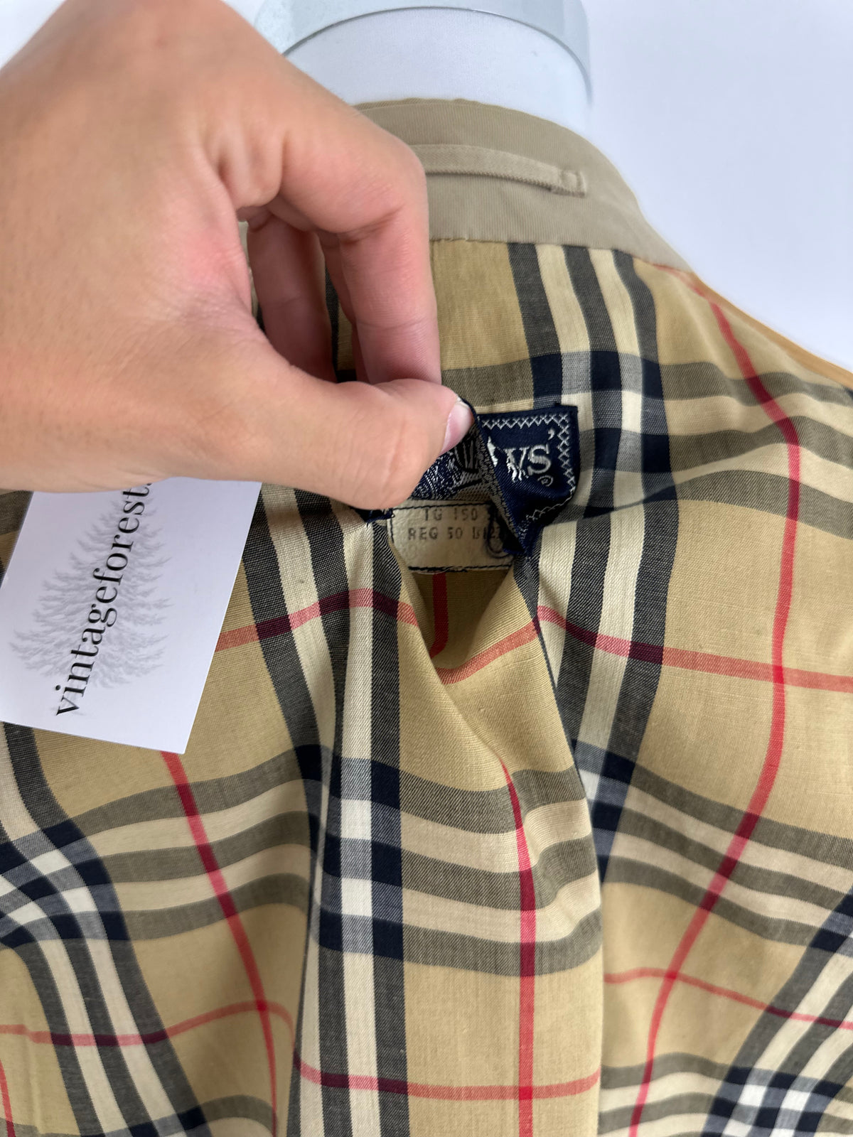 Vintage Burberry Car Coat Beige Size 54 XL