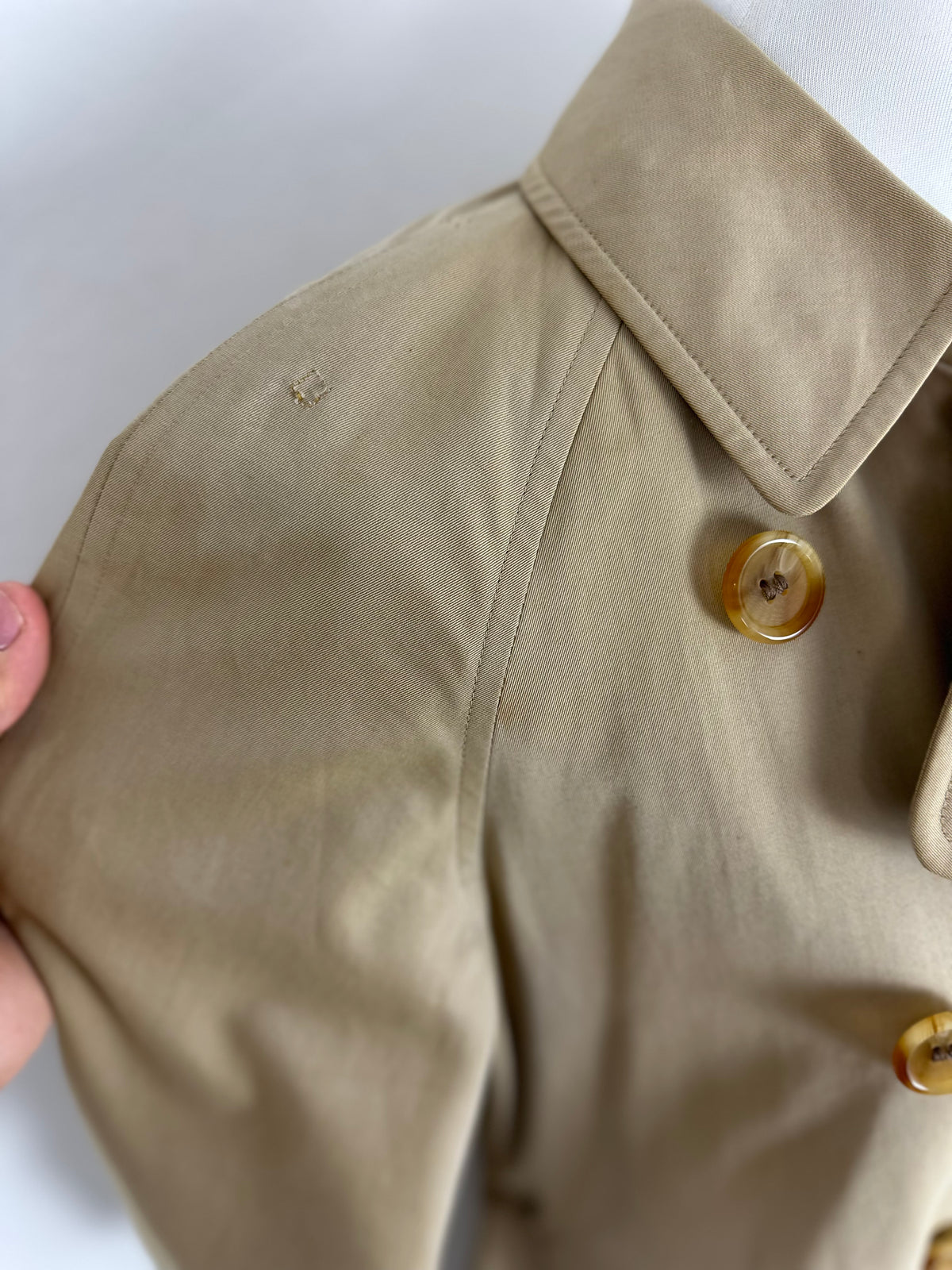 Vintage Burberry Trench Coat Beige Size 12 M