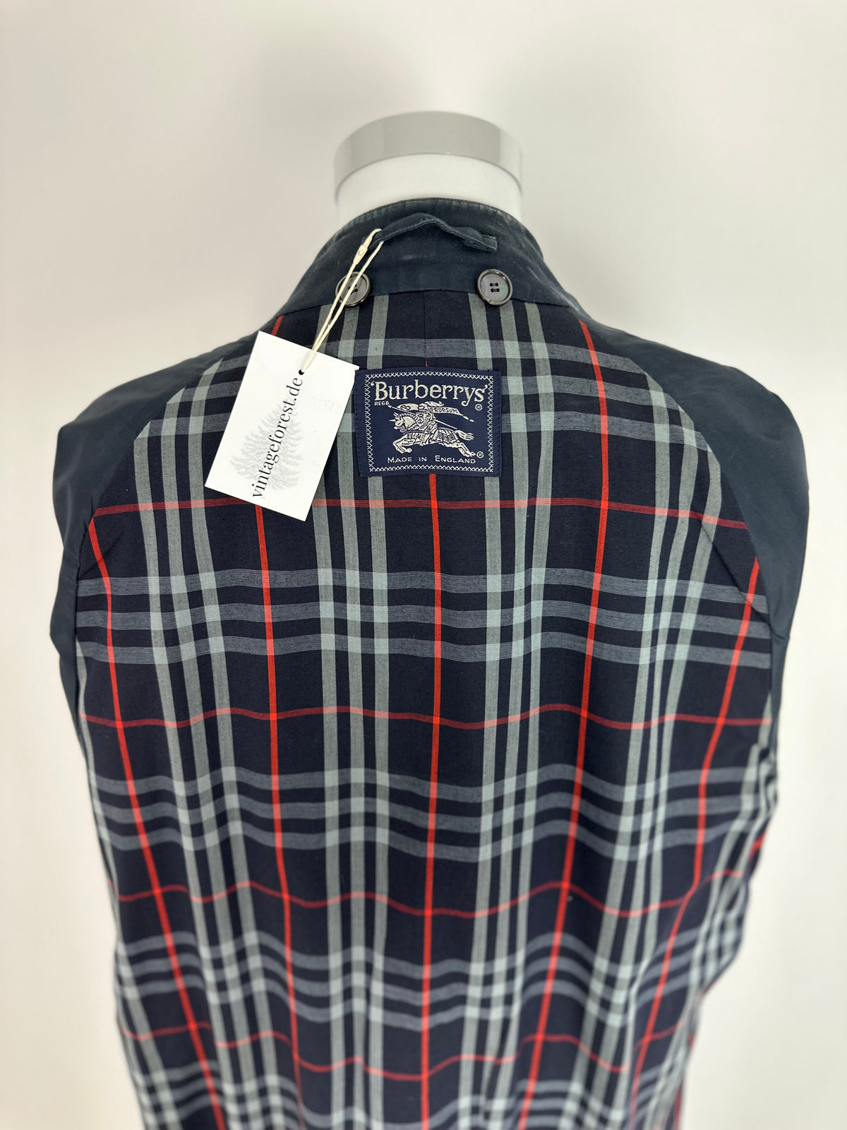 Vintage Burberry Trench Coat Navy Size 56 XL