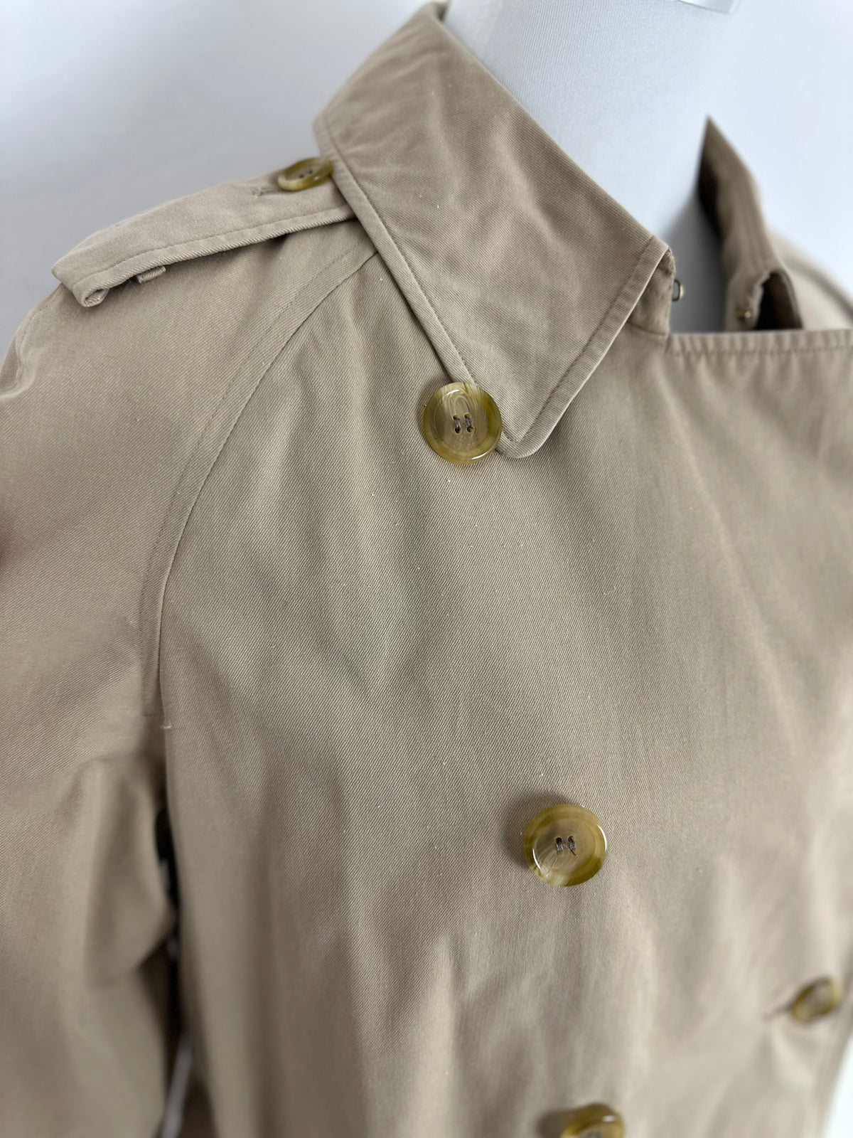 Vintage Burberry Trench Coat Beige Size 12 M